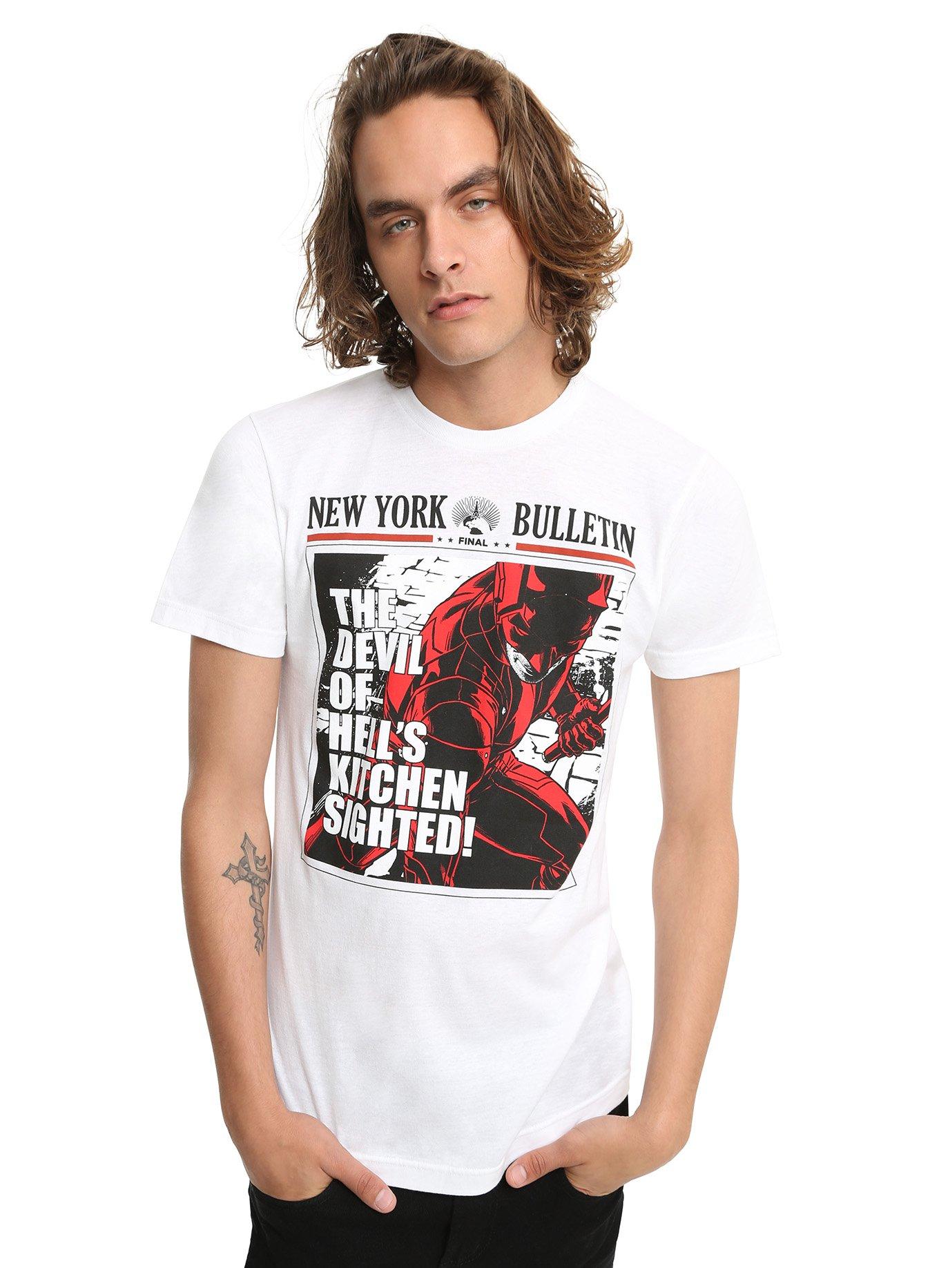 Marvel The Defenders Daredevil Tabloid T-Shirt, , alternate