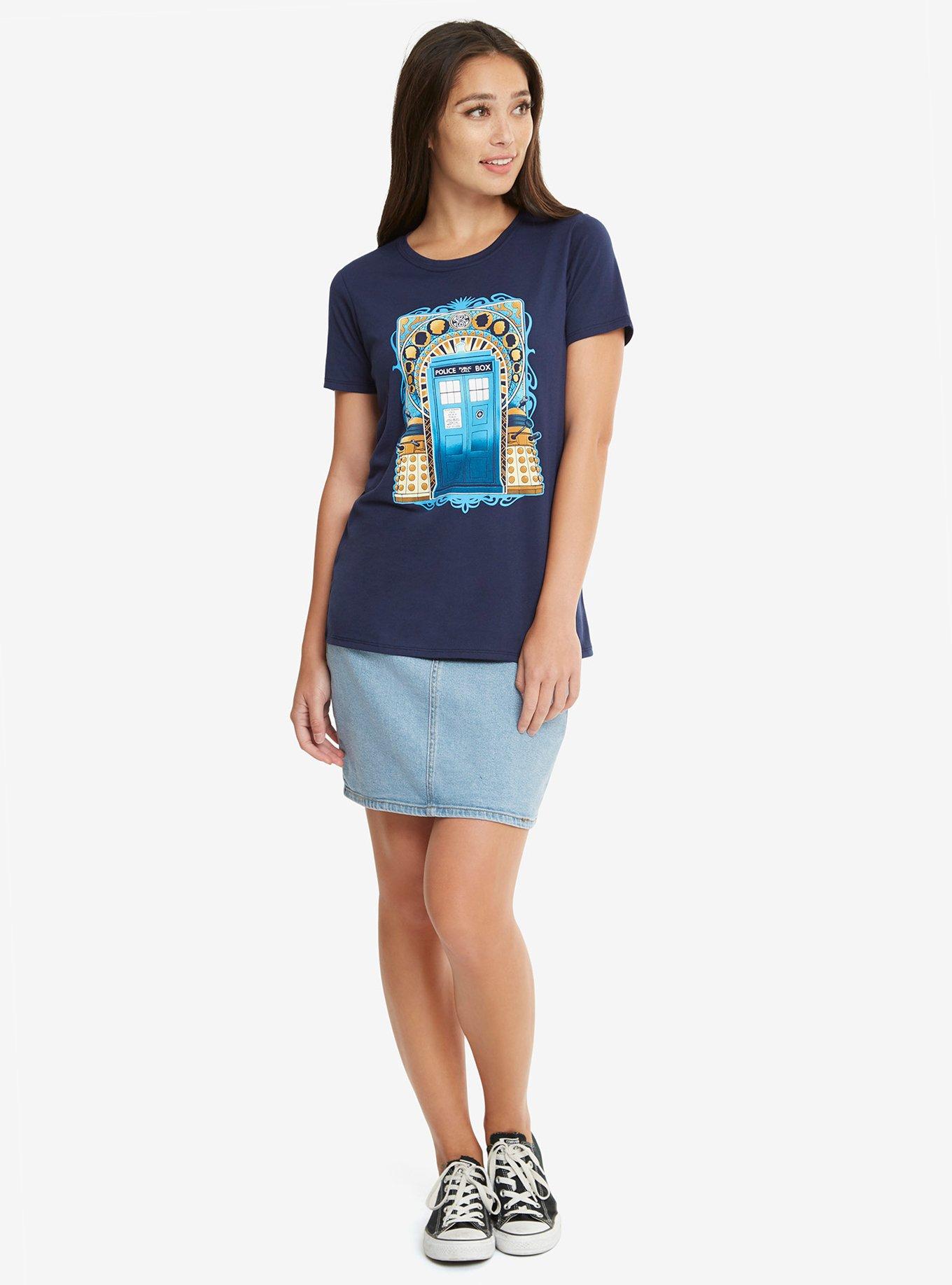 Doctor Who Art Nouveau TARDIS & Daleks T-Shirt, , alternate