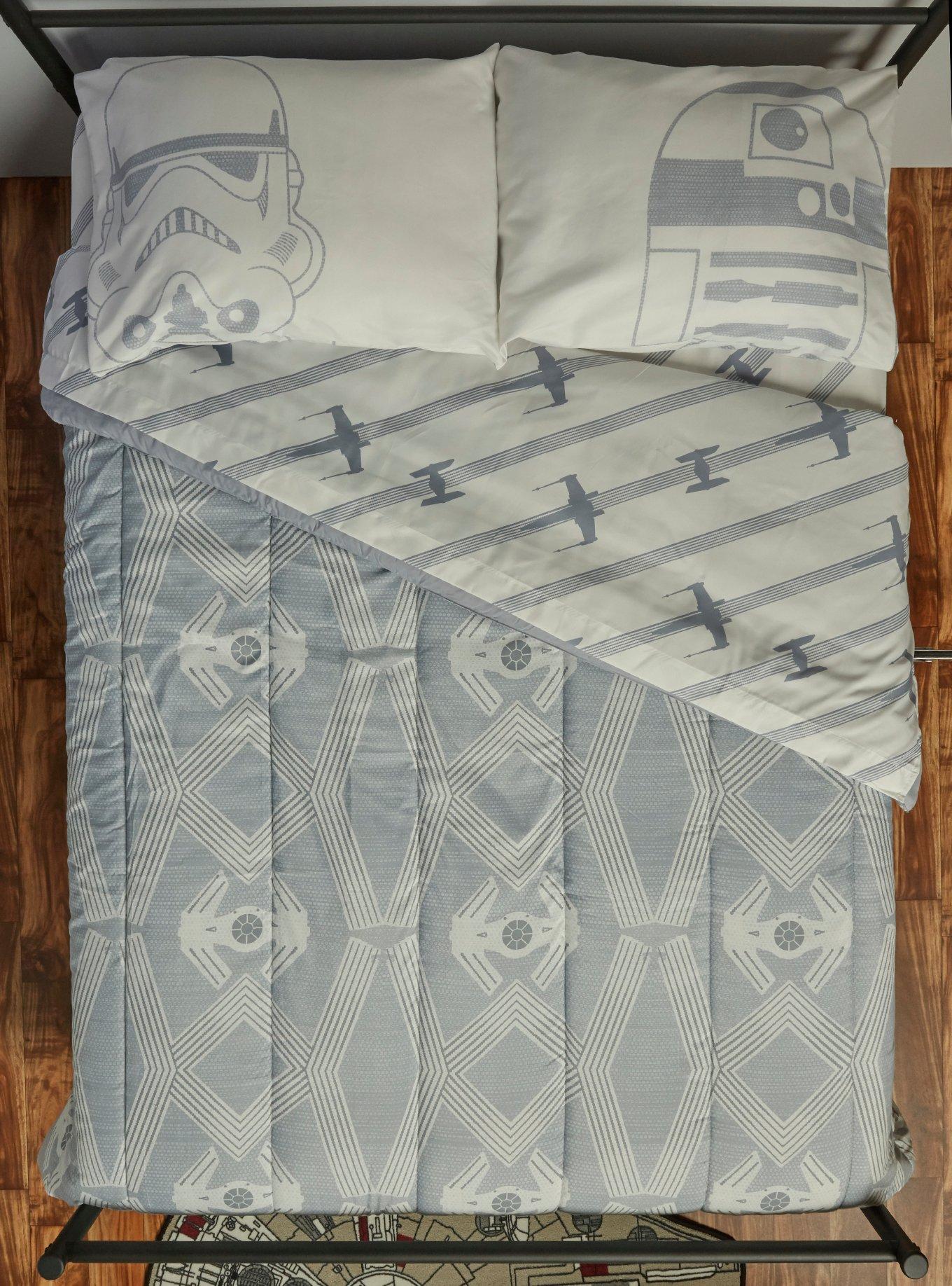 Star Wars TIE Fighter Geometric Full Comforter, , alternate