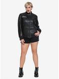 The Nightmare Before Christmas Jack Skellington Girls Faux Leather Jacket Plus Size, MULTI, alternate