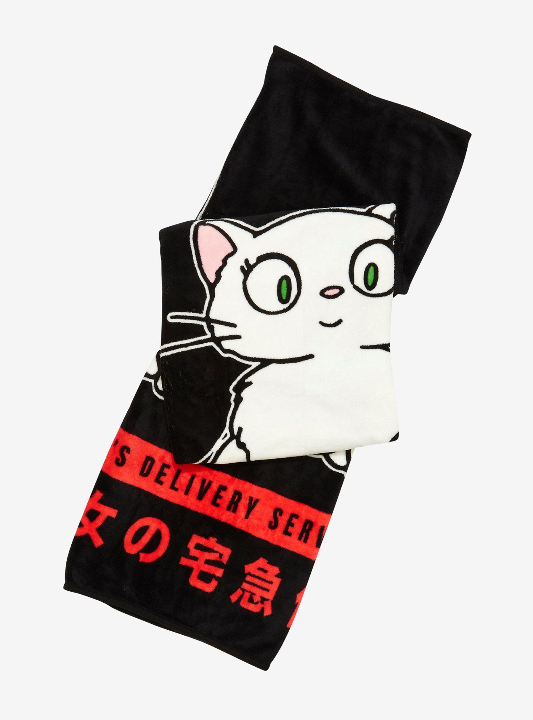 Studio Ghibli Kiki's Delivery Service Jiji & Family Throw Blanket, , alternate