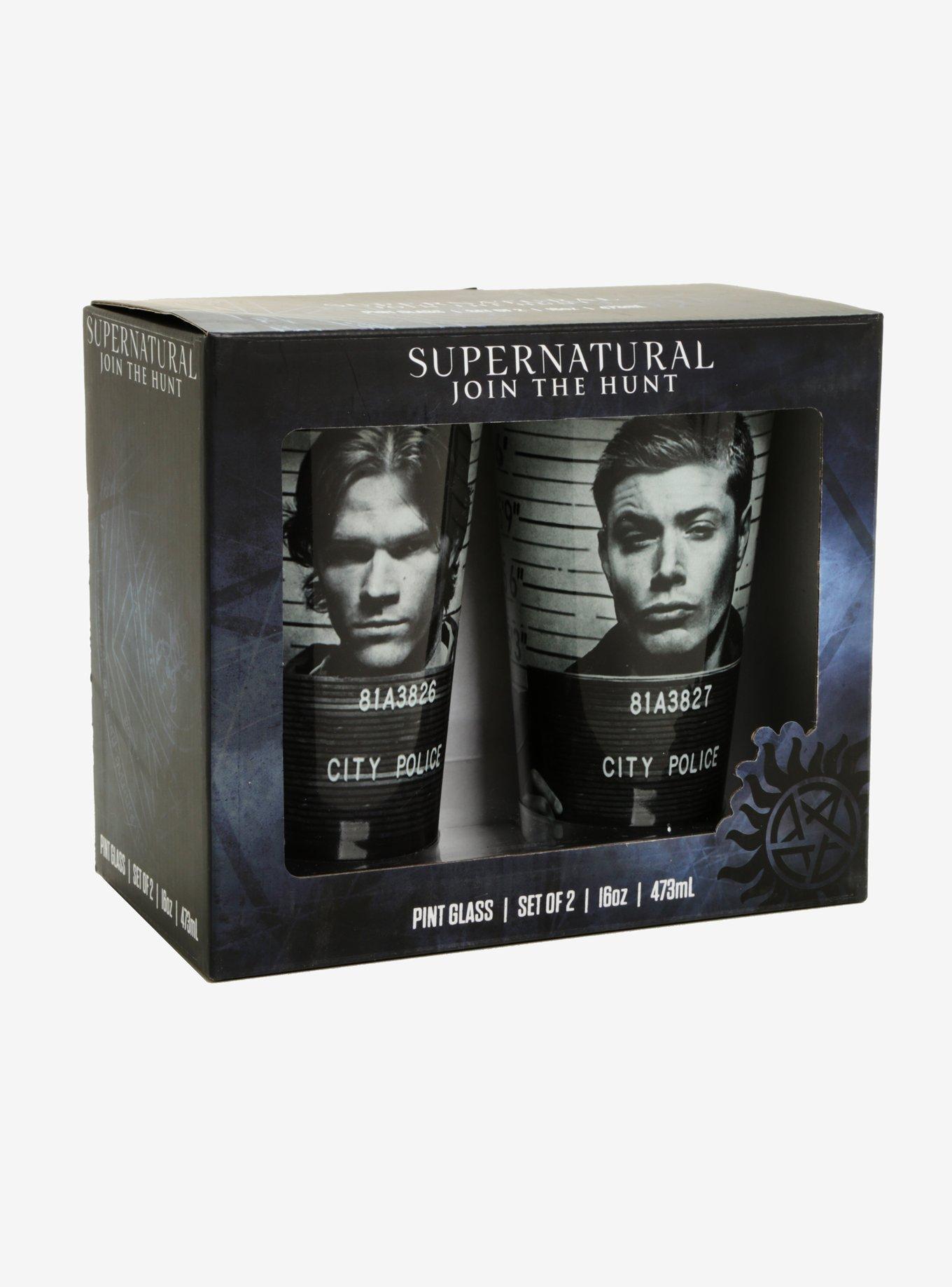 Supernatural Mugshots Pint Glasses Set, , alternate