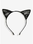 Lace Cat Ear Headband, , alternate