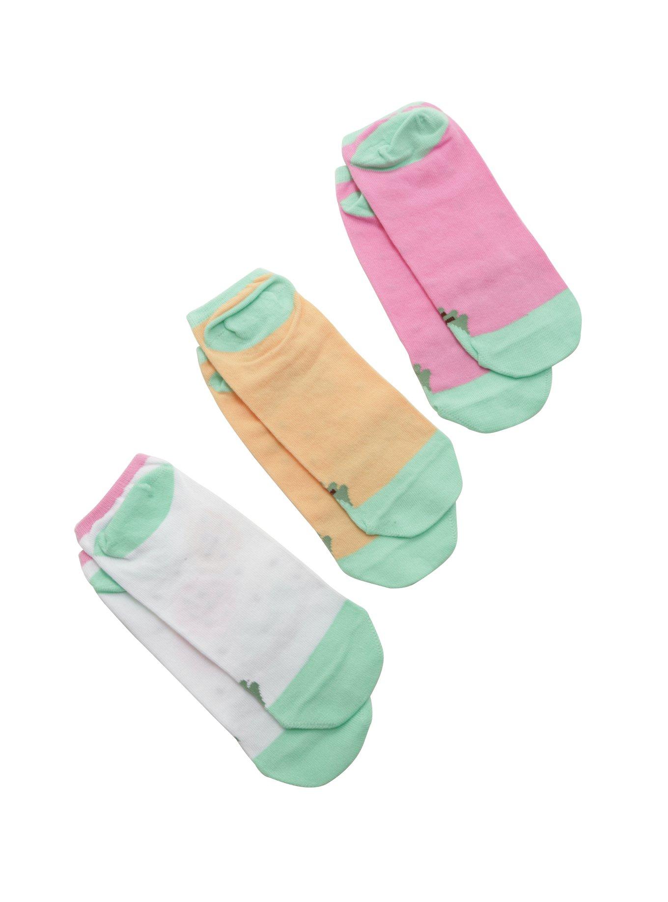 Pusheen Pusheenosaurus No-Show Socks 3 Pack, , alternate