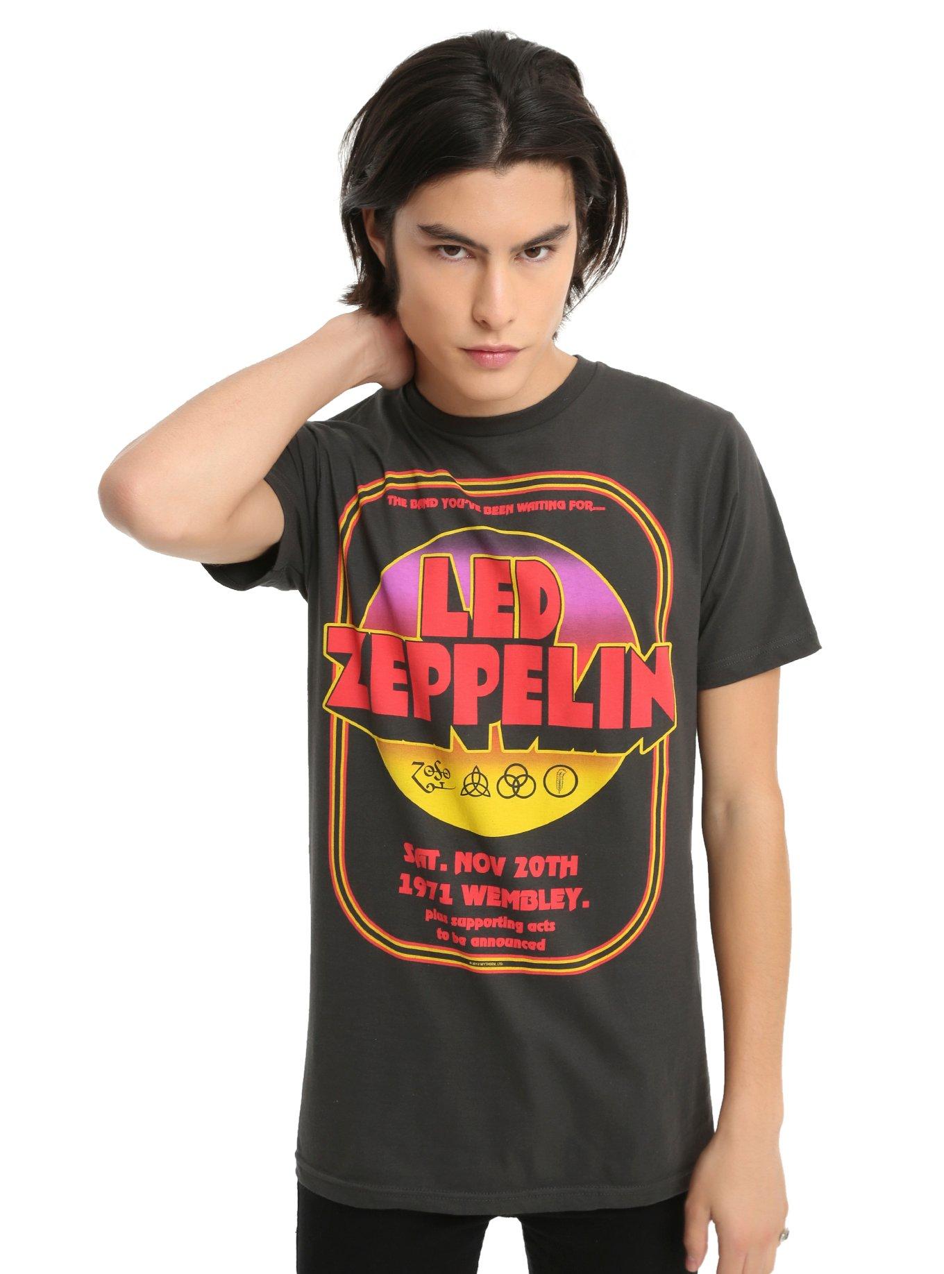 Led Zeppelin 1971 Wembley Poster T-Shirt, , alternate