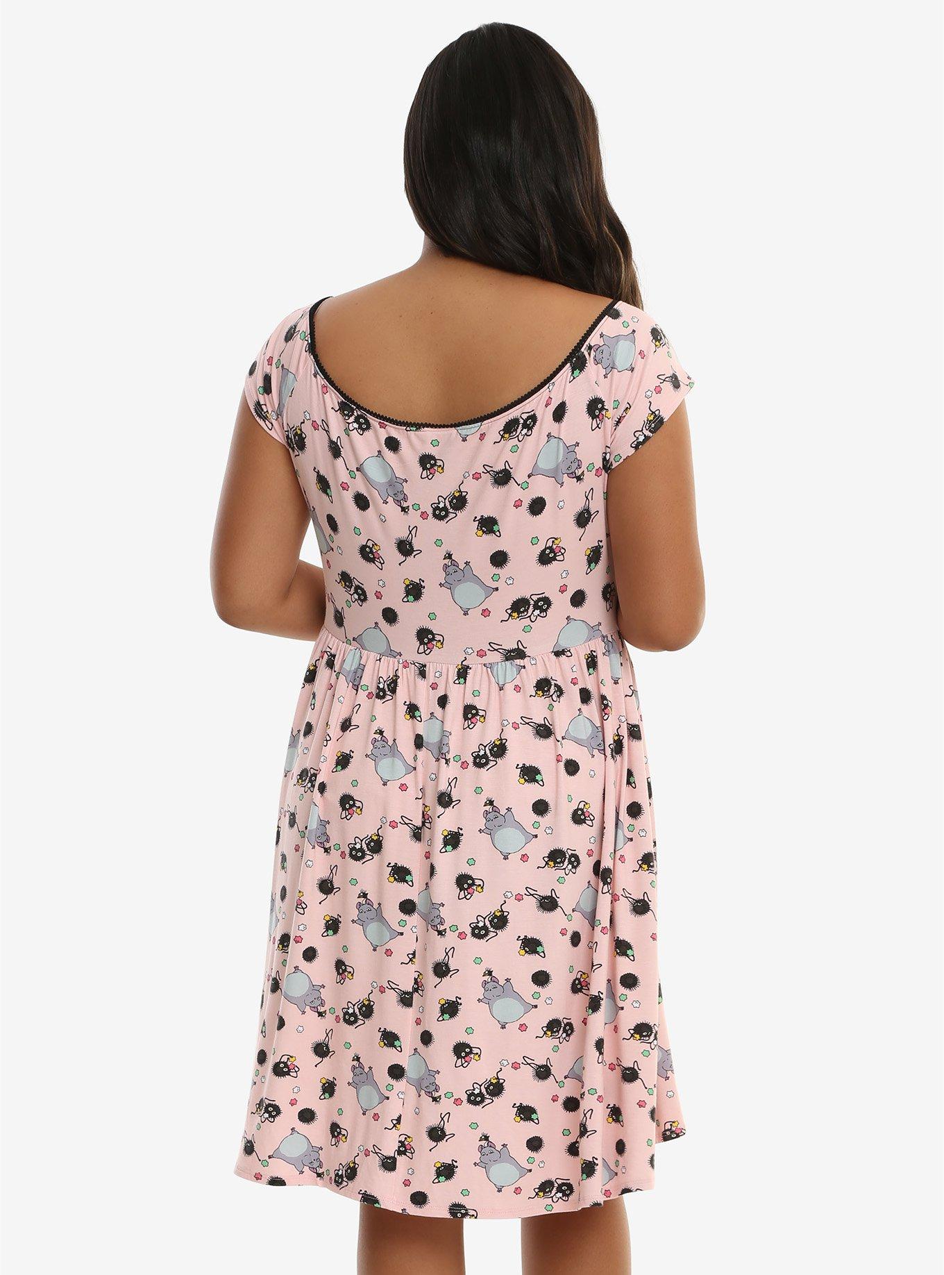 Studio Ghibli Spirited Away Soot Sprite Pink Dress, , alternate
