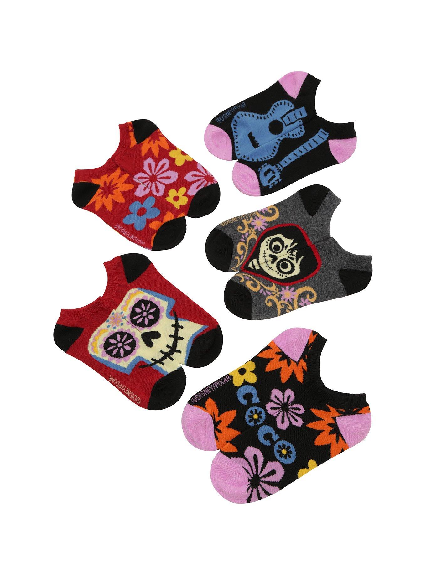 Disney Pixar Coco No-Show Socks 5 Pack, , alternate