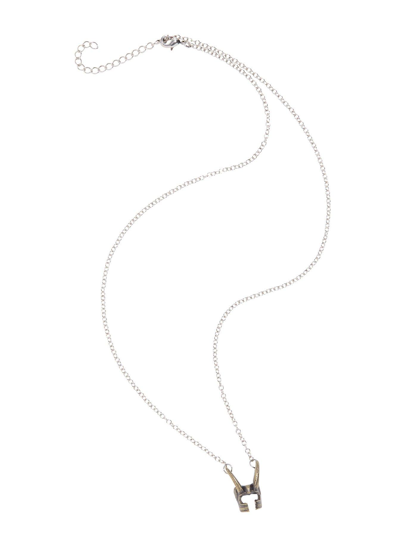 Marvel Loki Helmet Dainty Necklace, , alternate