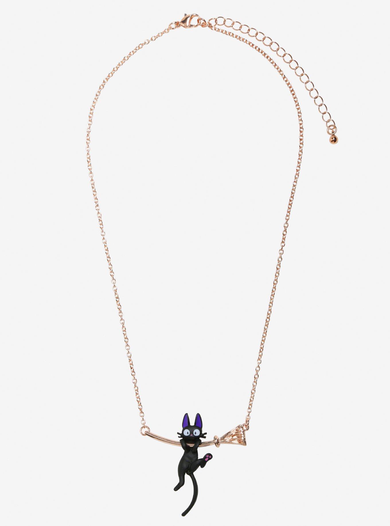Studio Ghibli Kiki's Delivery Service Jiji Hanging Necklace, , alternate