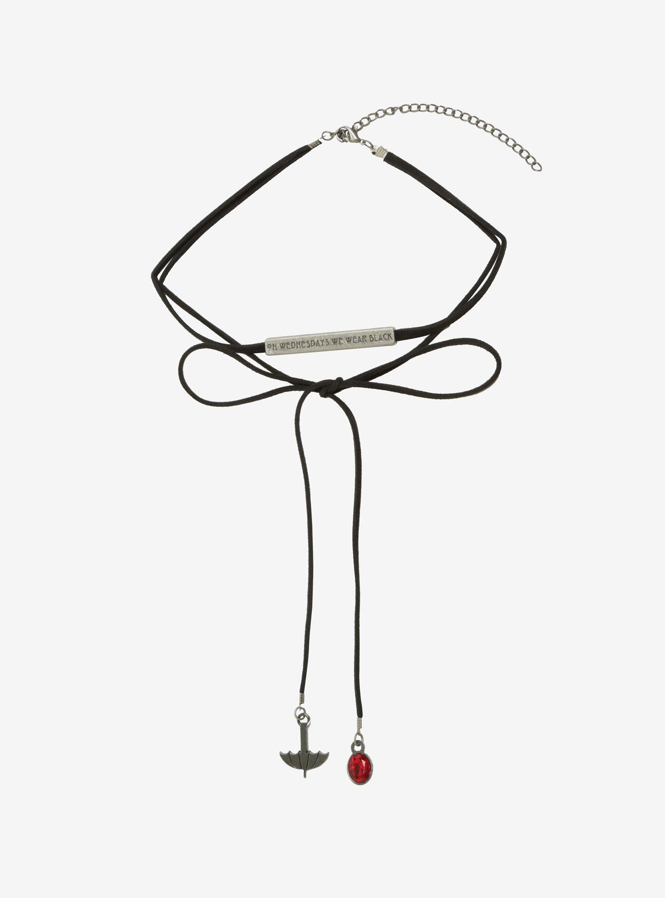 American Horror Story: Coven On Wednesdays We Wear Black Cord Choker Necklace, , alternate