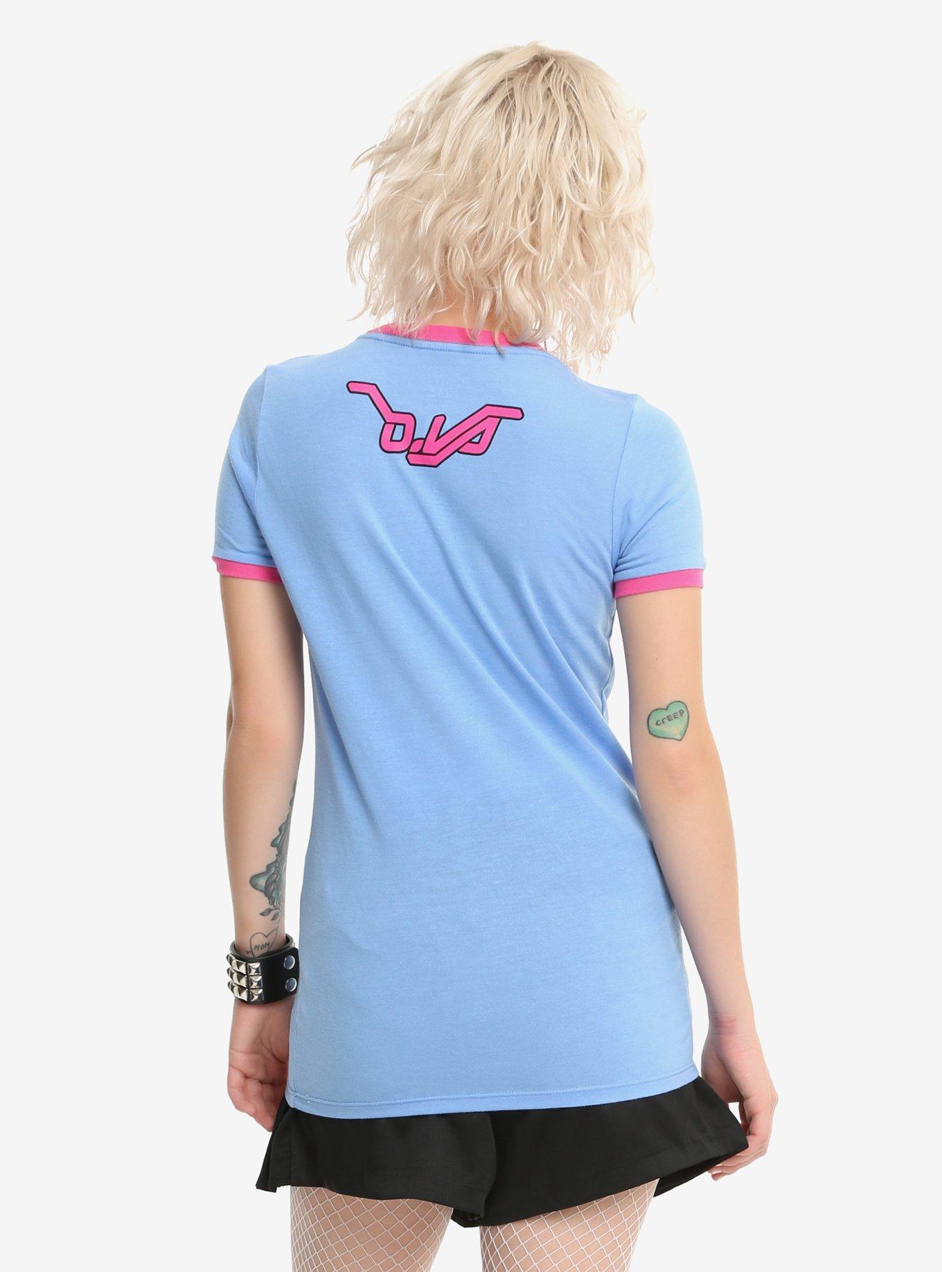 Overwatch D.Va Bunny Logo Girls Ringer T-Shirt, , alternate