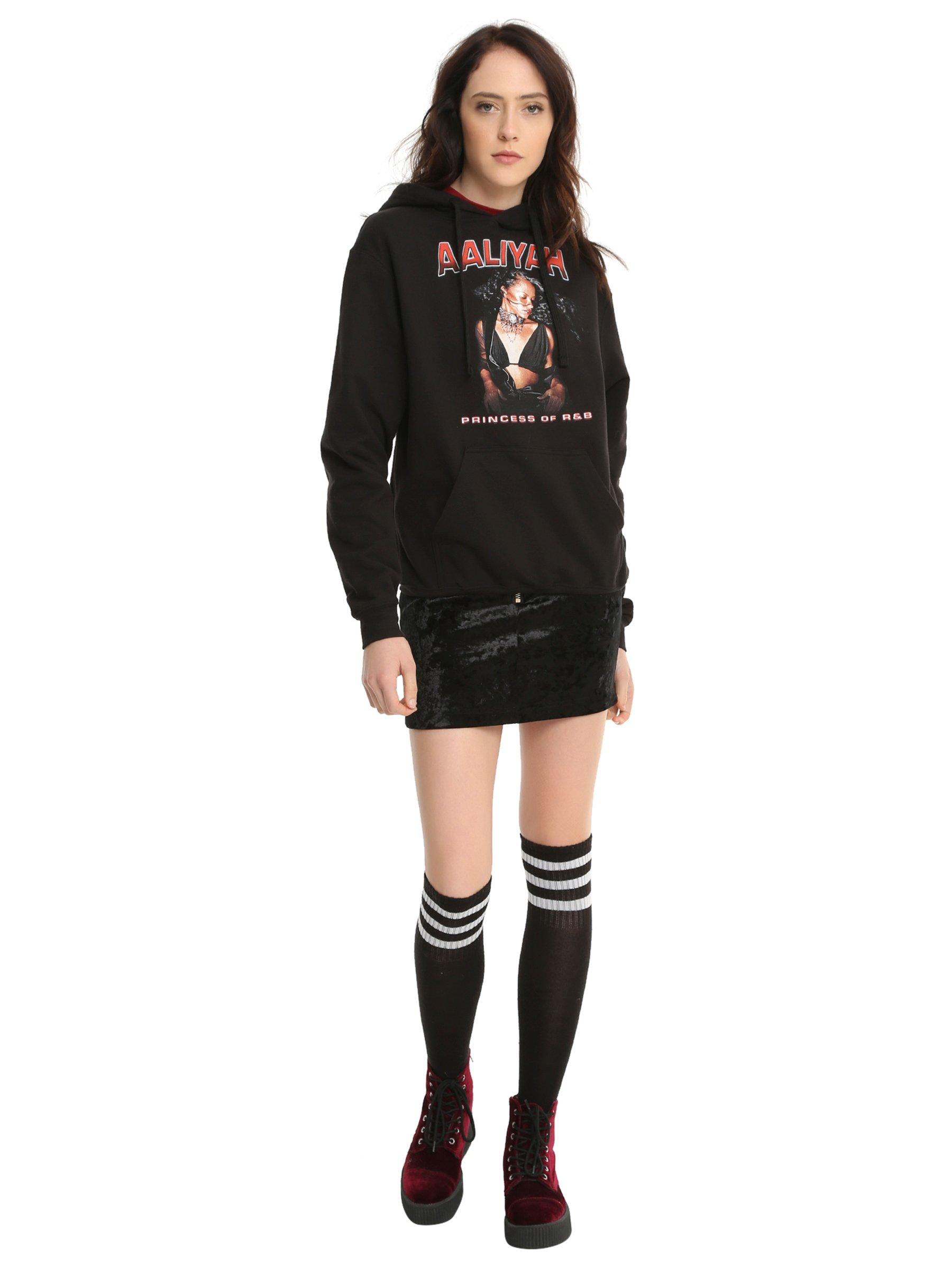 Aaliyah Princess Of R&B Girls Hoodie, , alternate