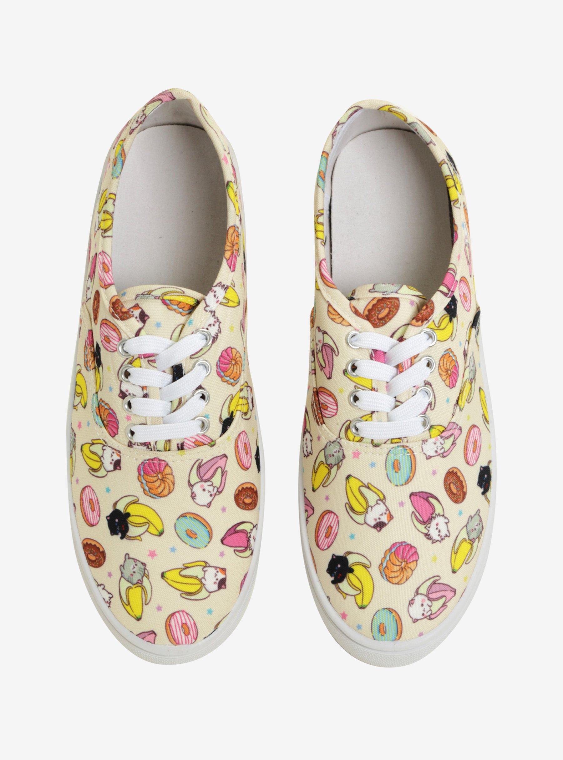 Bananya & Friends Lace-Up Sneakers, , alternate