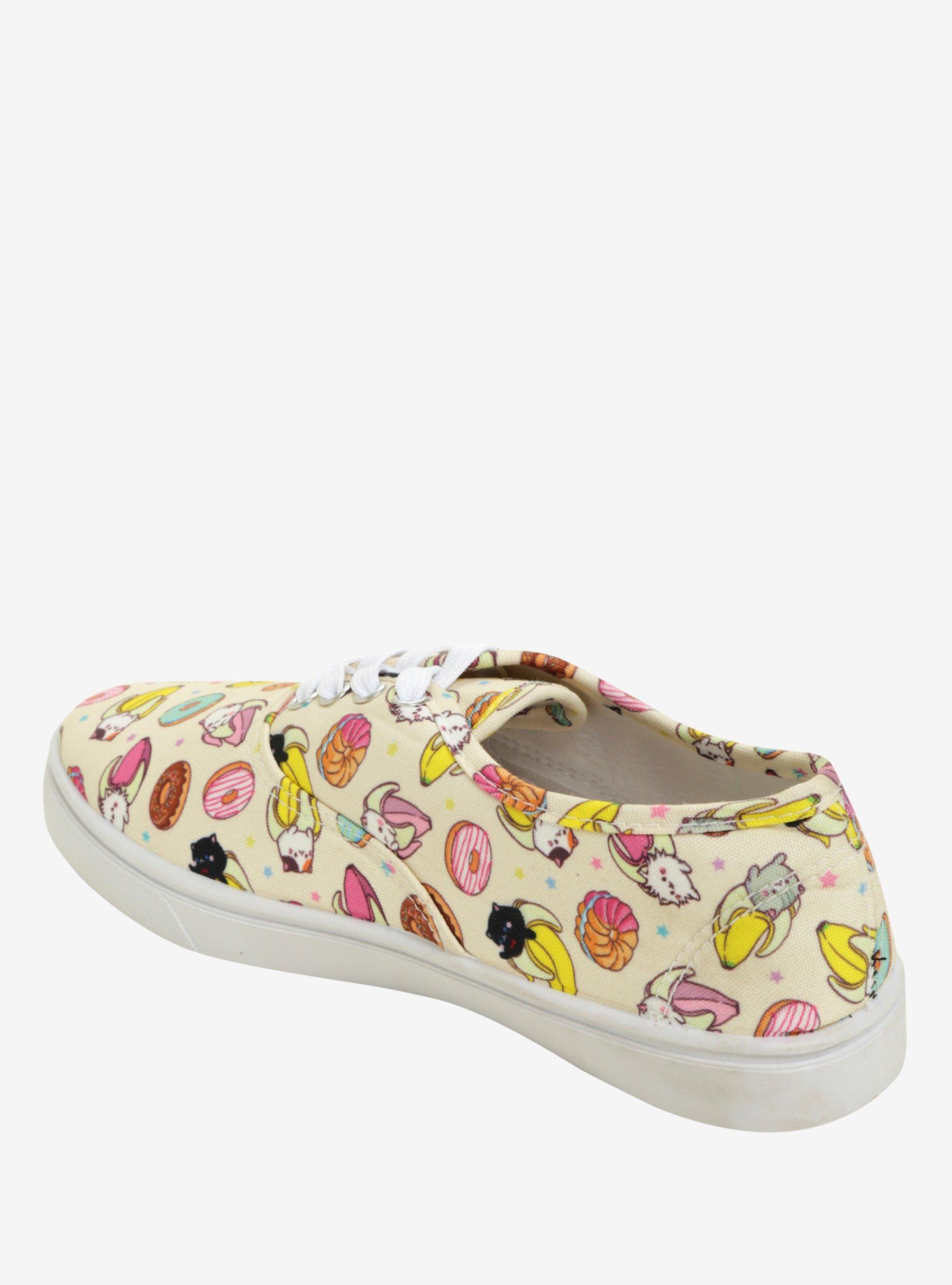 Bananya & Friends Lace-Up Sneakers, , alternate