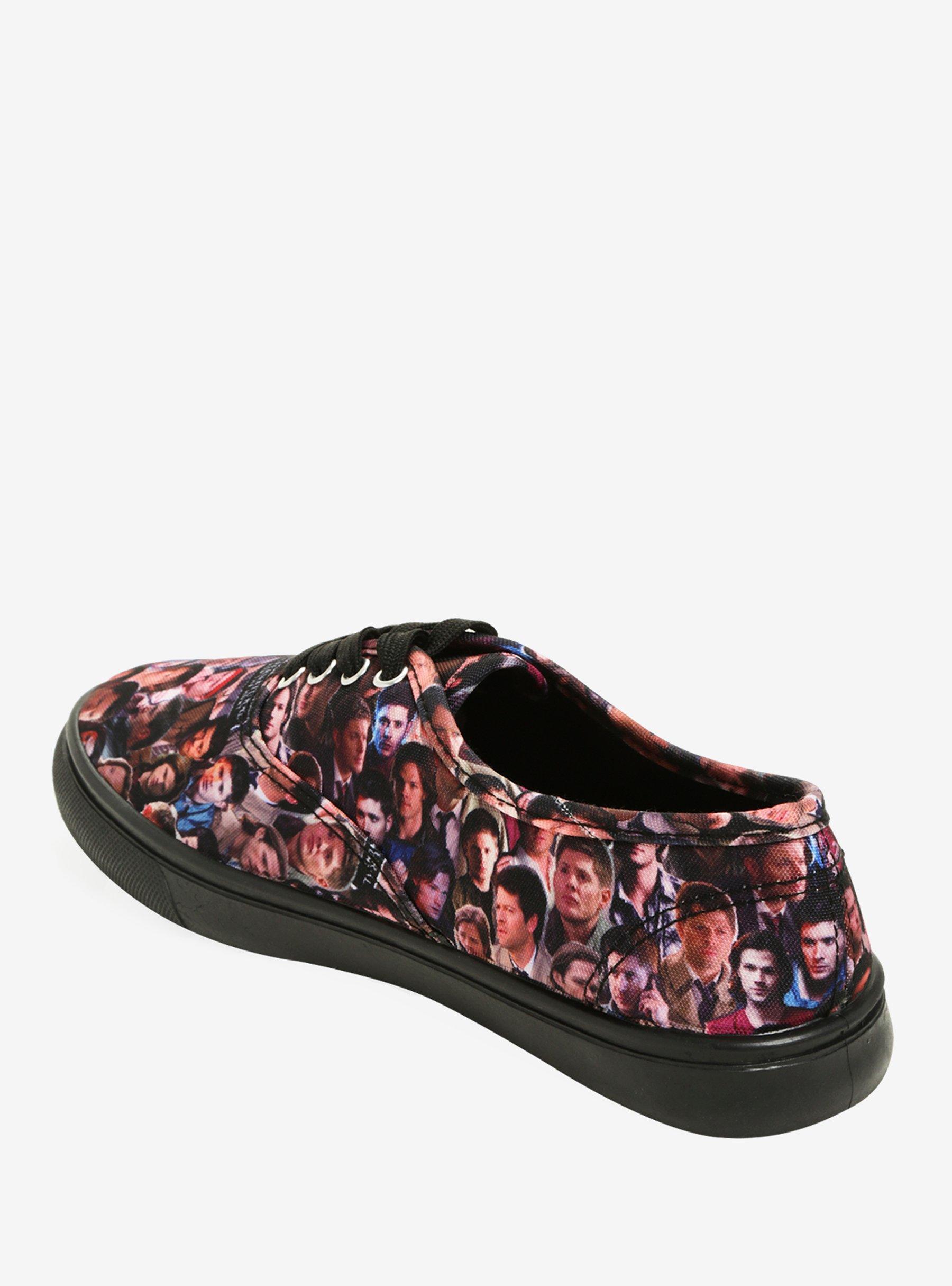 Supernatural Faces Lace-Up Sneakers | Hot Topic