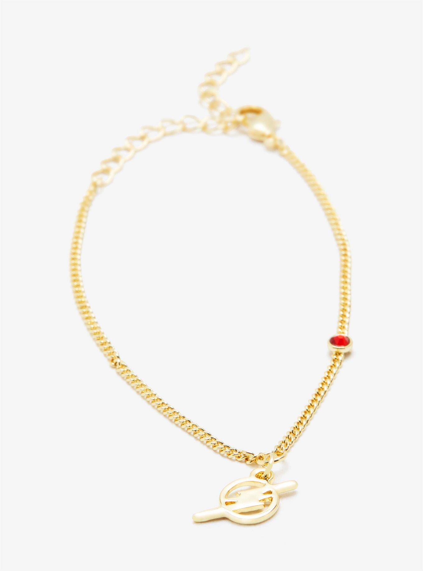 DC Comics The Flash Dainty Chain Stone Bracelet - BoxLunch Exclusive, , alternate