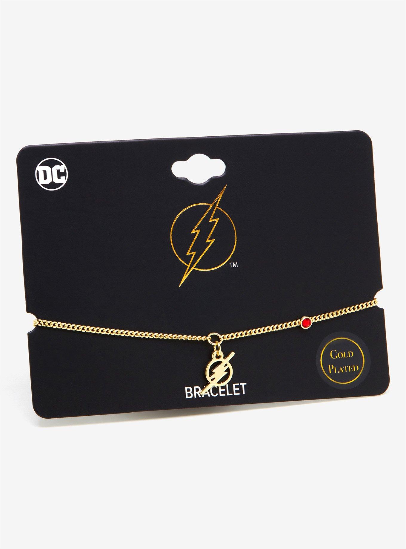 DC Comics The Flash Dainty Chain Stone Bracelet - BoxLunch Exclusive, , alternate
