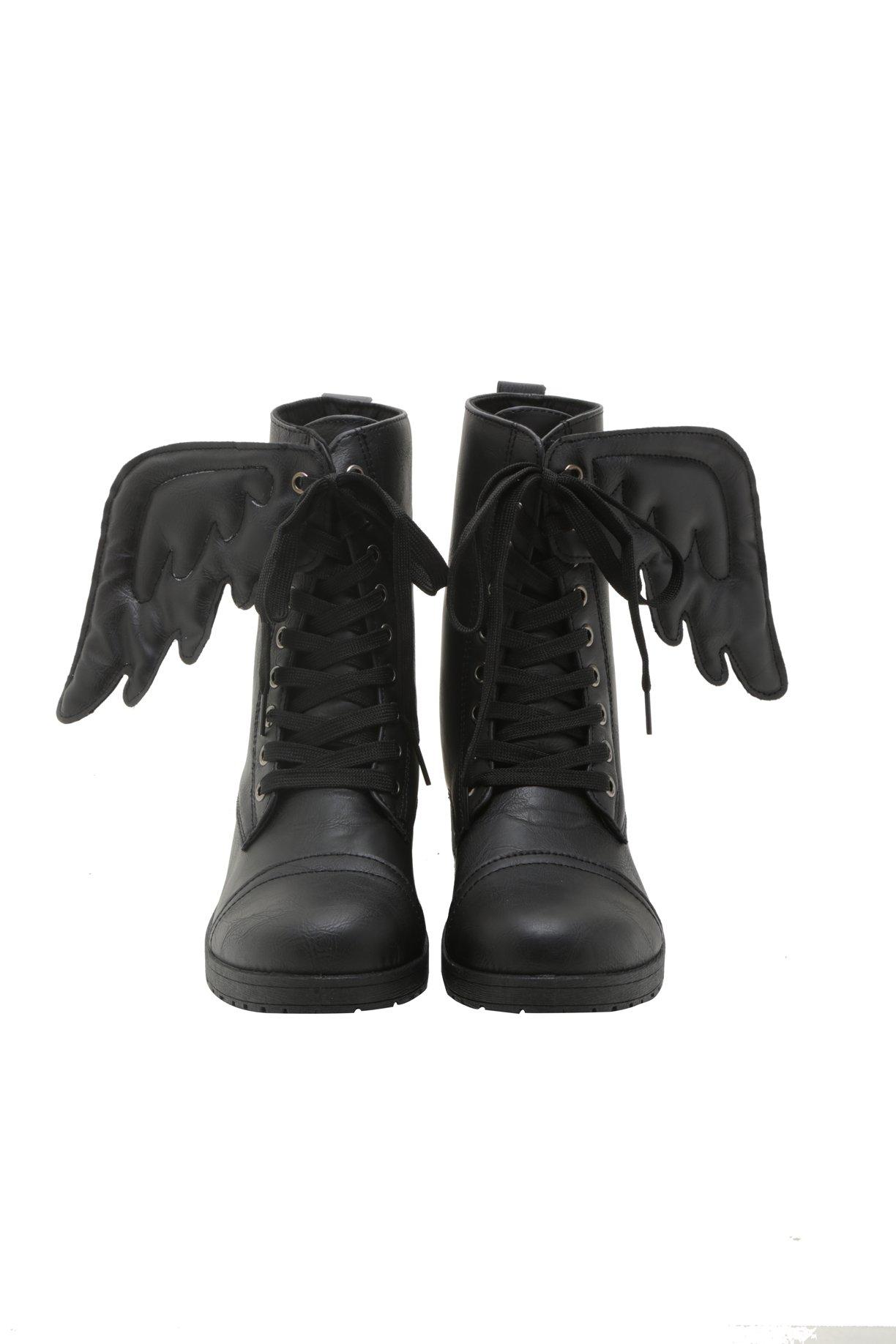 Supernatural Castiel Wing Combat Boots, , alternate