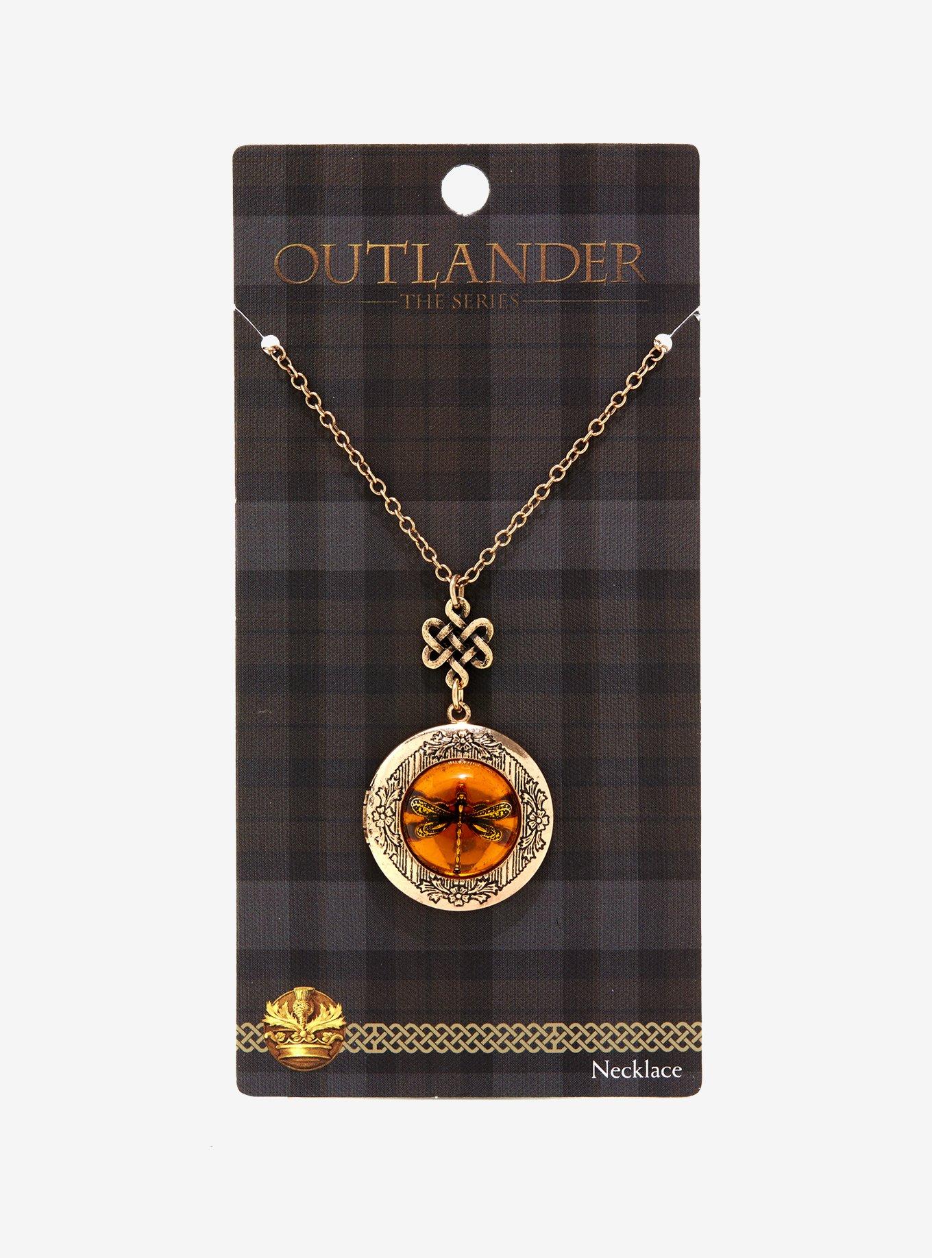 Outlander Dragonfly Locket Necklace, , alternate