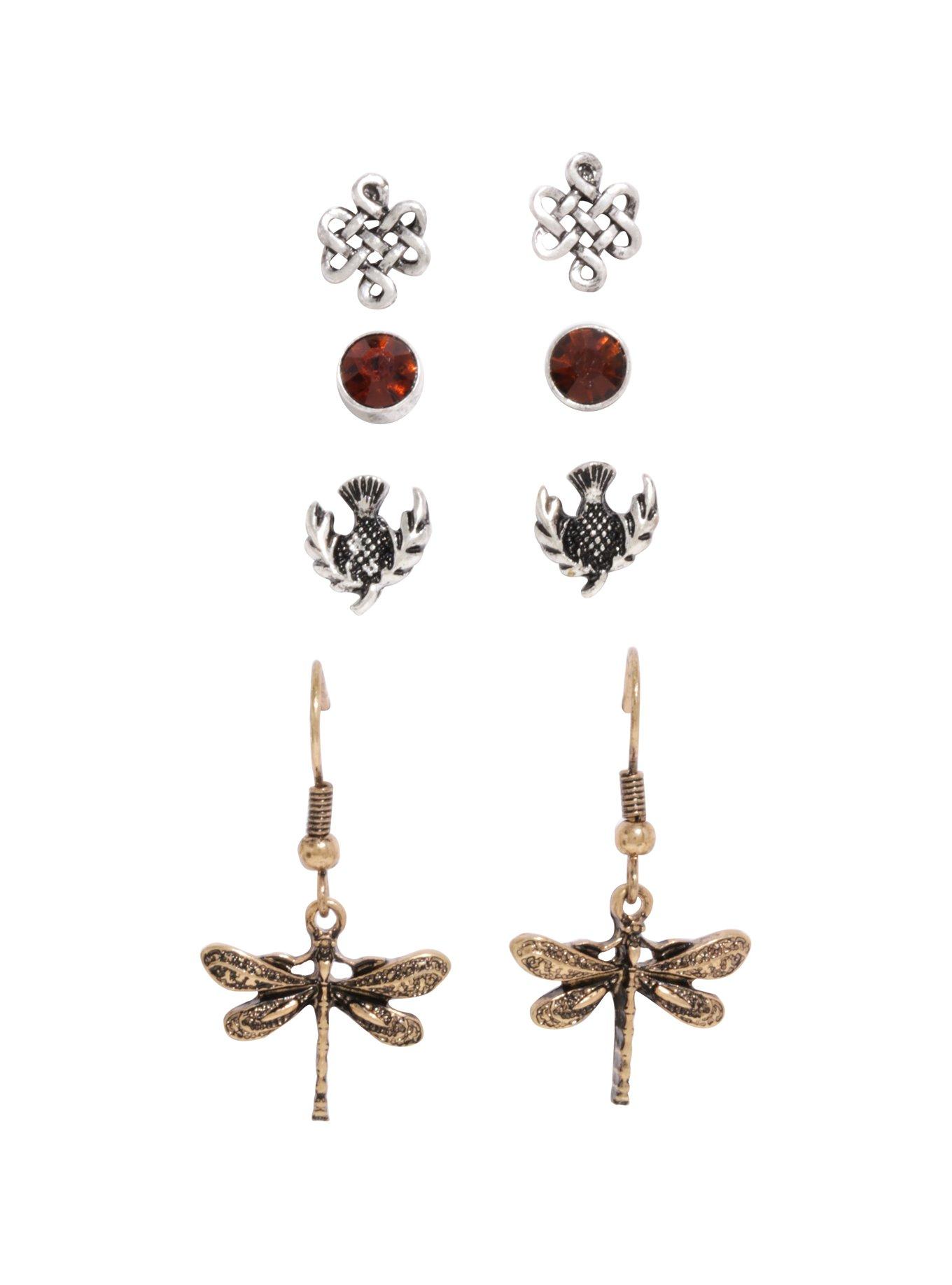 Outlander Symbol Earring 4 Pair Set, , alternate