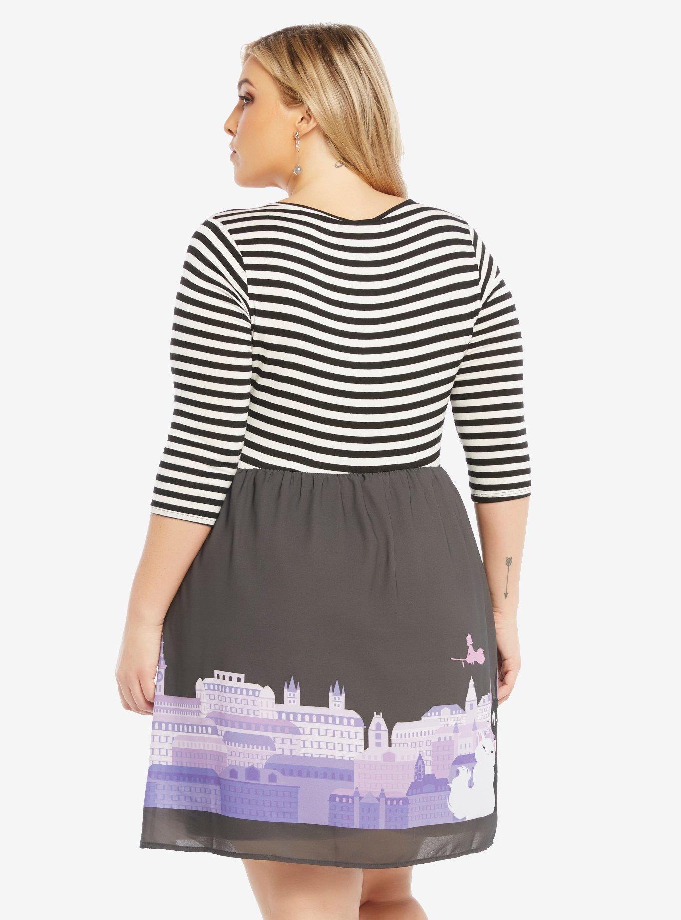 Studio Ghibli Kiki's Delivery Service Striped Top Dress Plus Size, , alternate