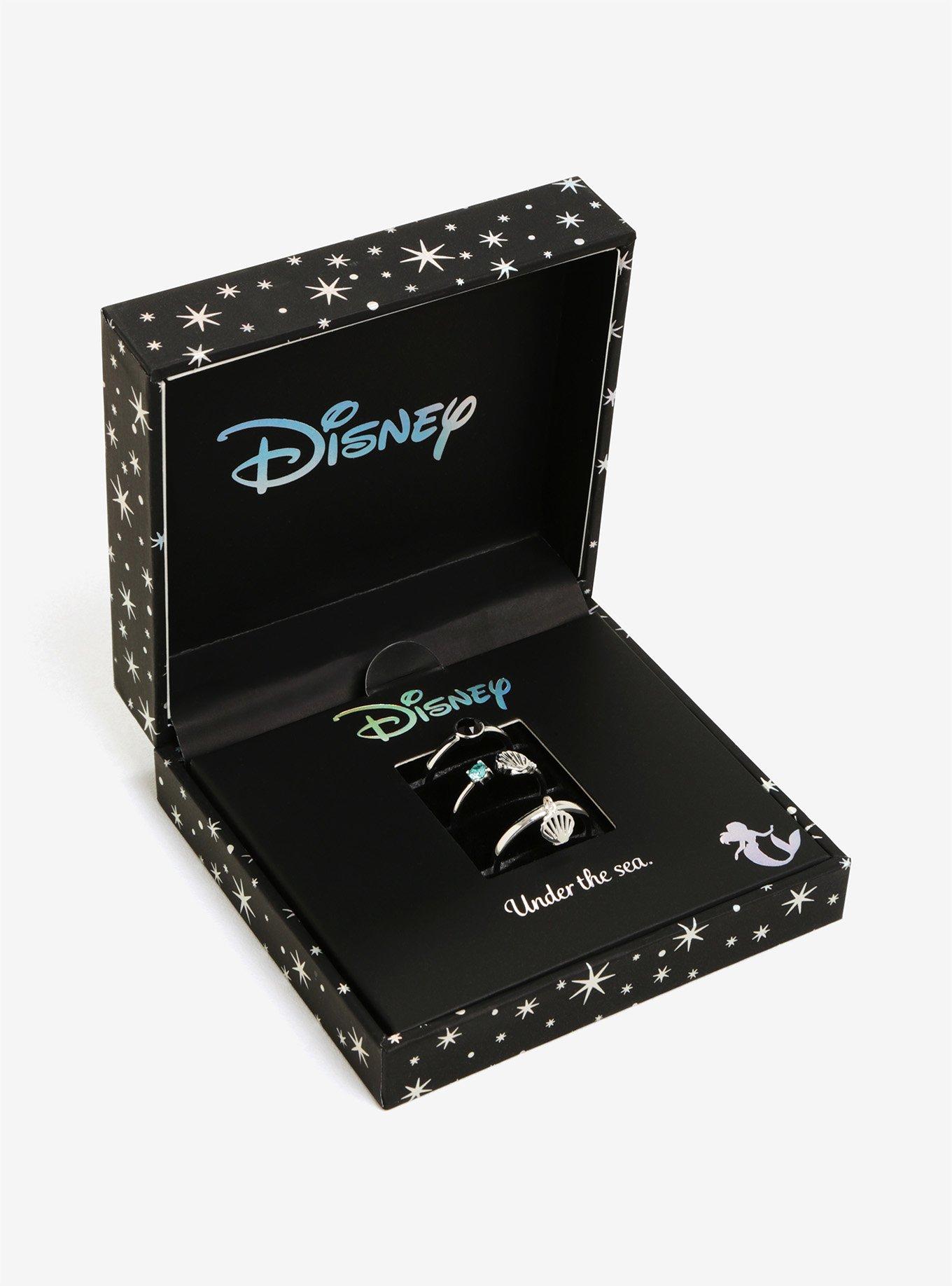 Disney The Little Mermaid Shell Ring Set, , alternate