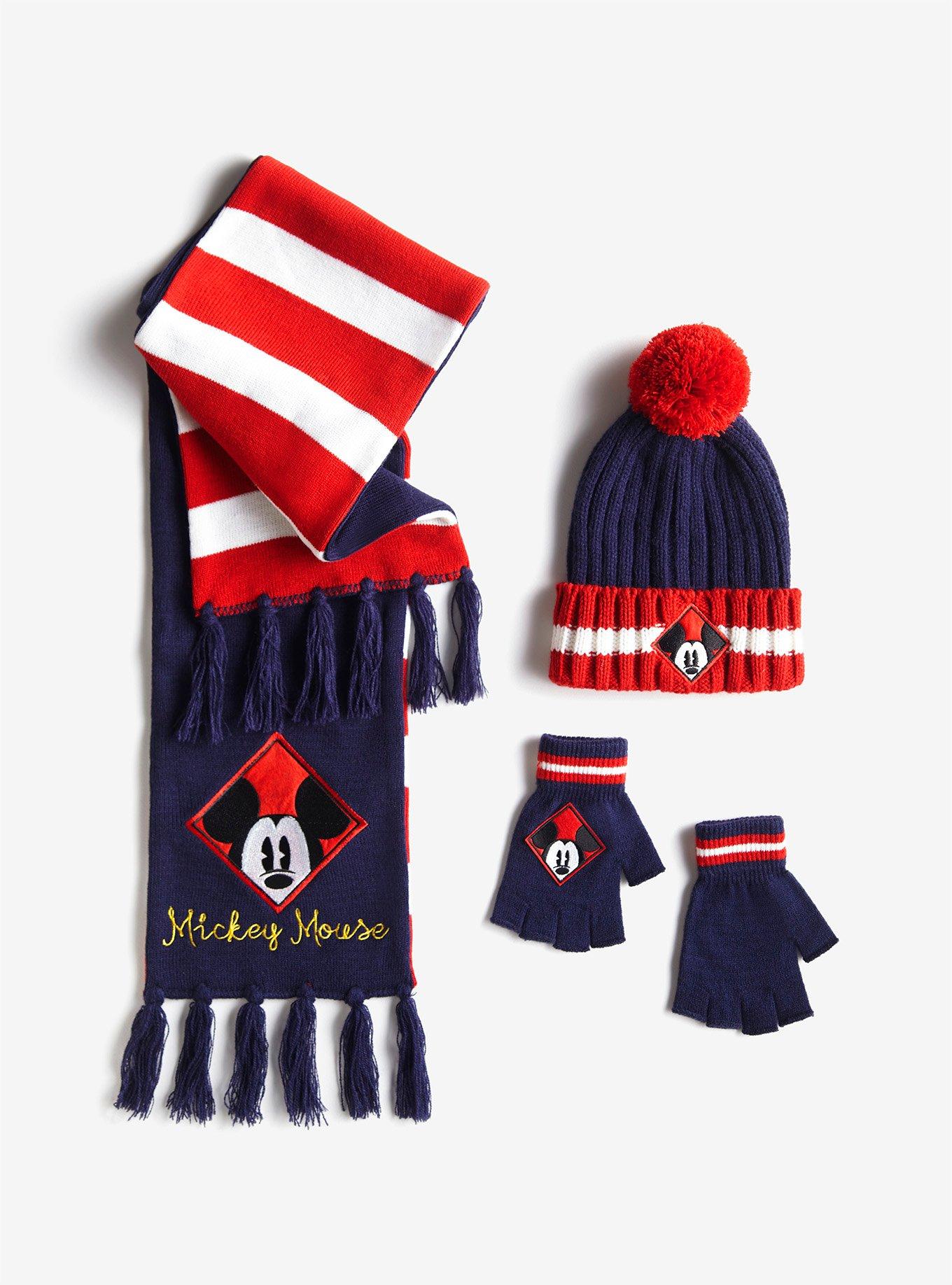 Disney Mickey Mouse Hat Scarf & Glove Youth Set, , alternate