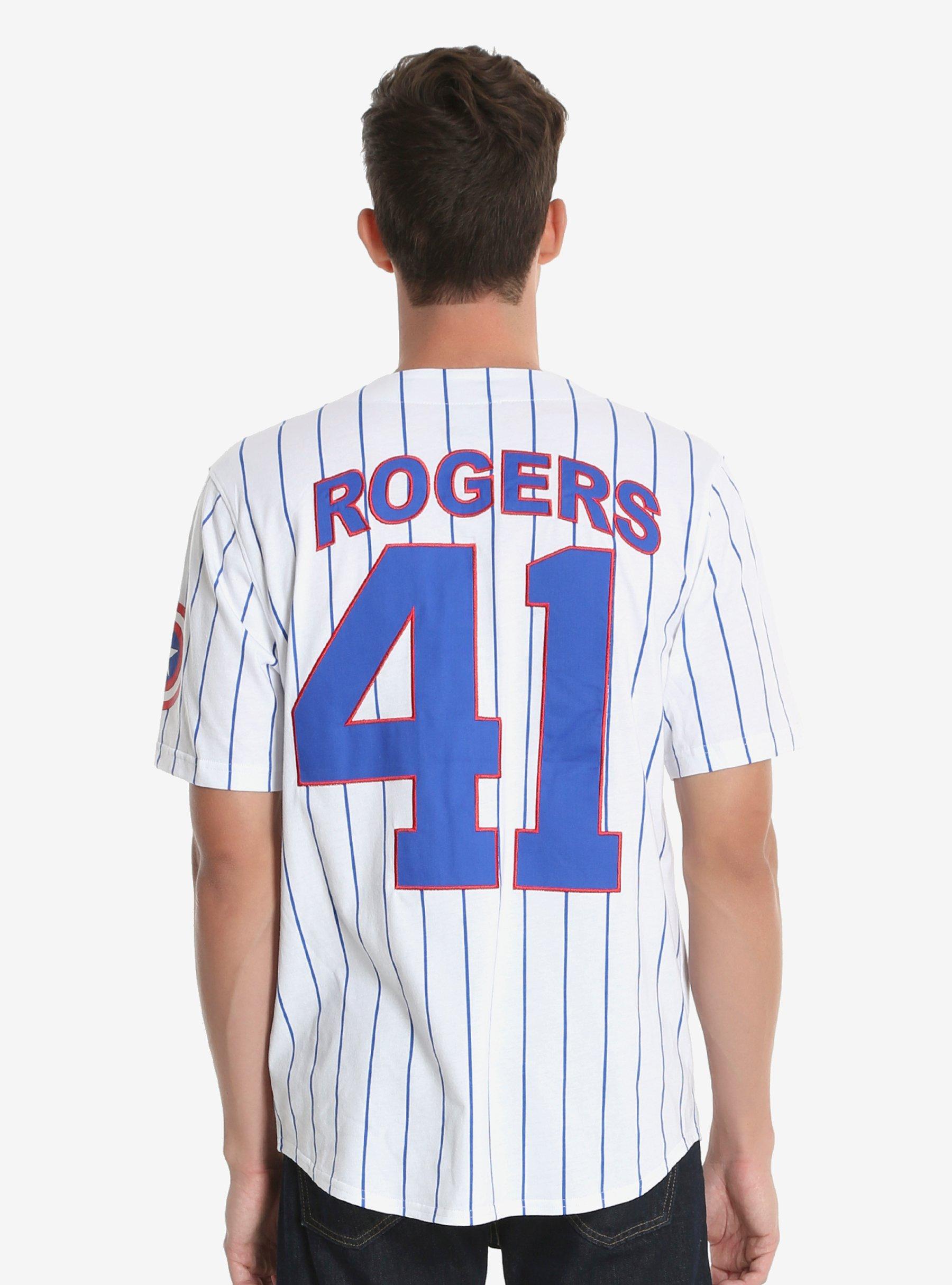 Marvel Captain America Striped Baseball Jersey, , alternate