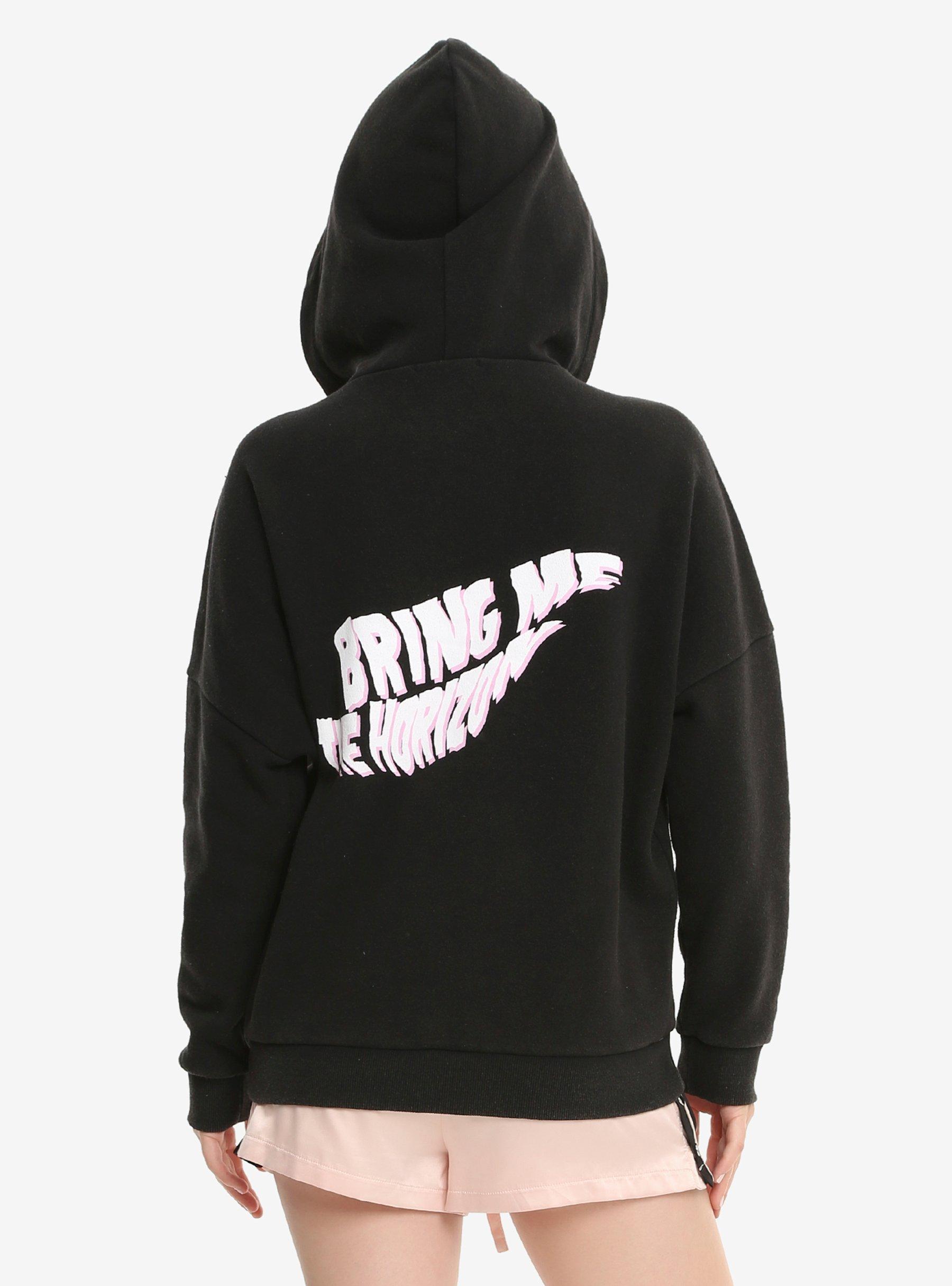 Bring Me The Horizon Lace-Up Neck Girls Hoodie, , alternate