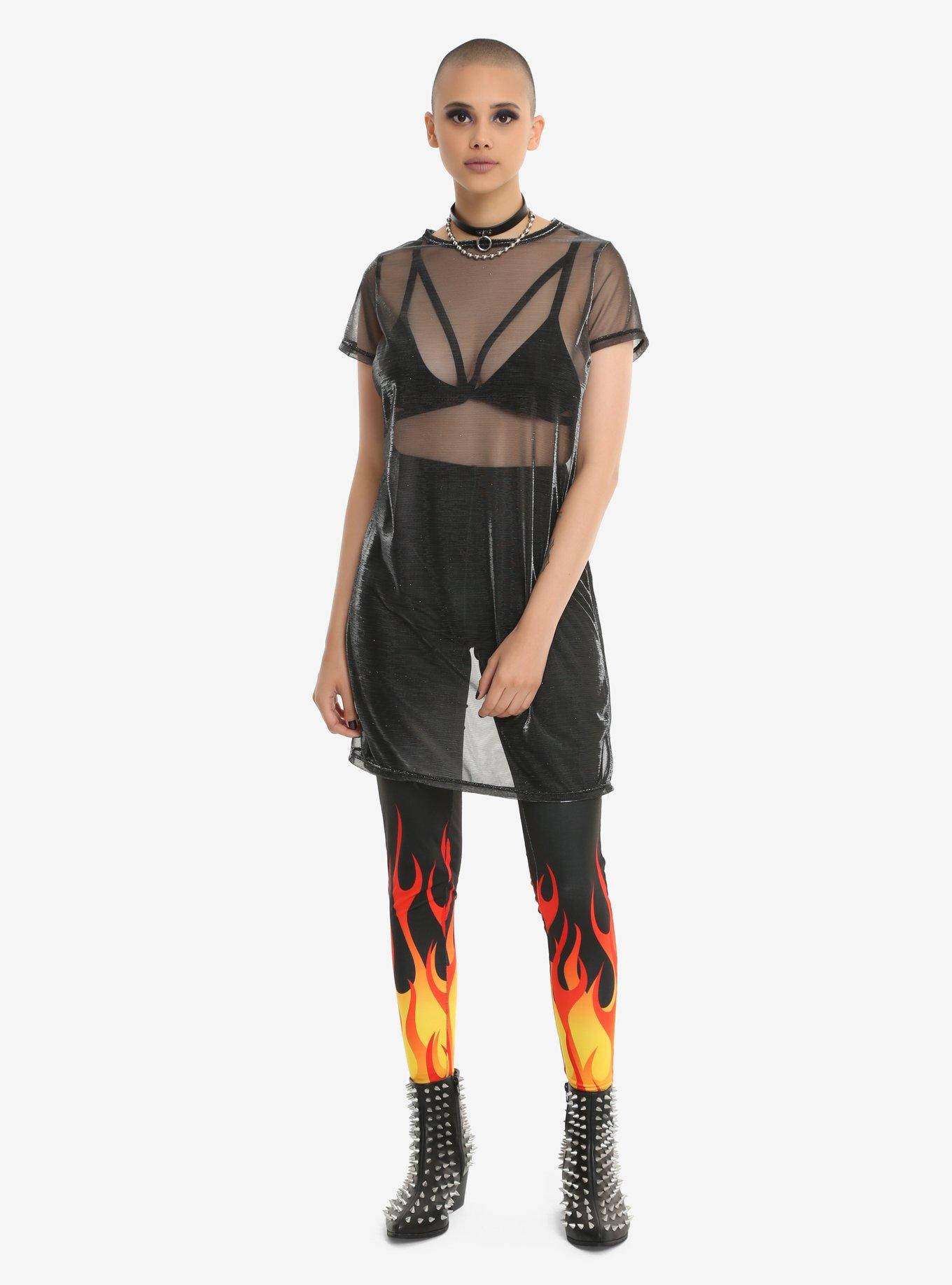 Blackheart Flame Leggings, , alternate