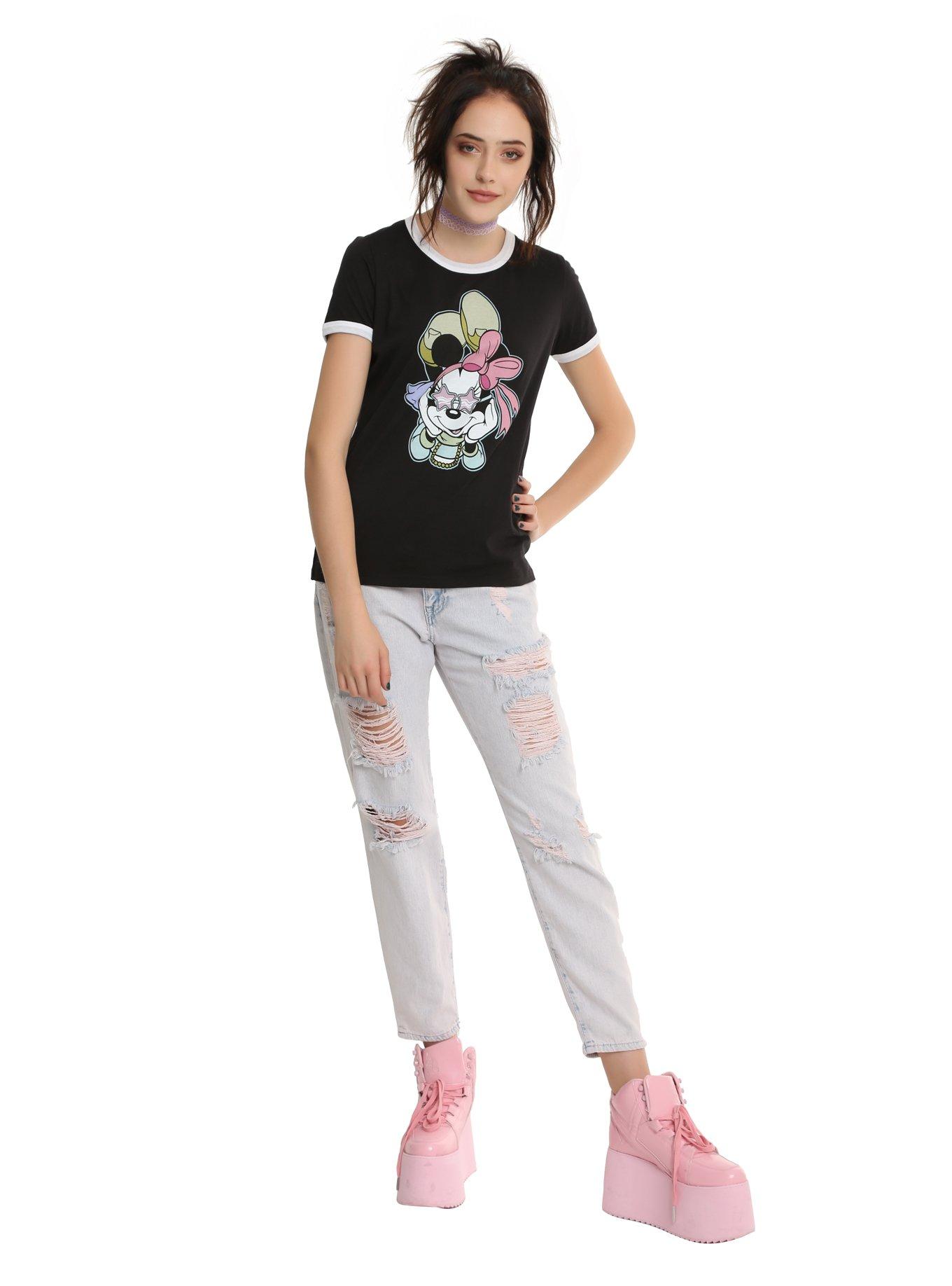 Disney Minnie Mouse Sunglasses Girls Ringer T-Shirt, , alternate