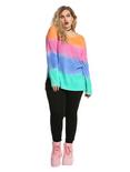 Rainbow Pullover Sweater Plus Size, , alternate