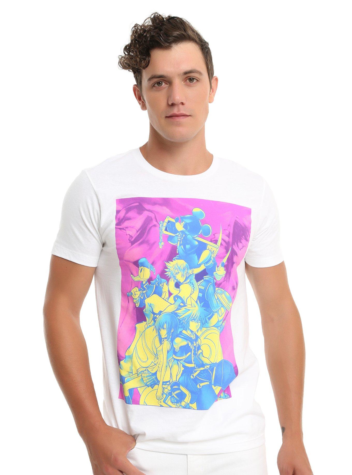 Disney Kingdom Hearts Neon Group T-Shirt, , alternate