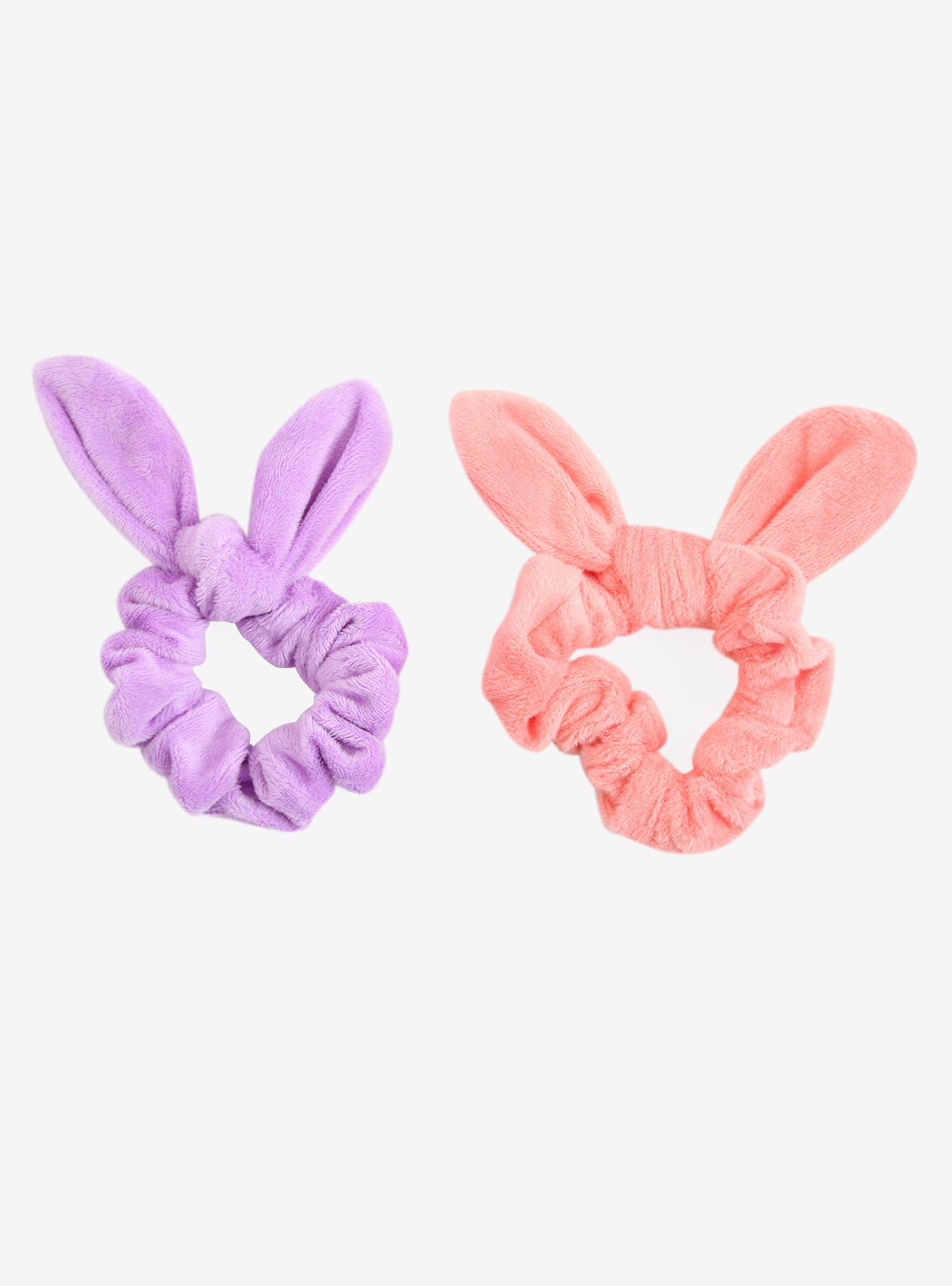 Fuzzy Bunny Scrunchie 2 Pack, , alternate