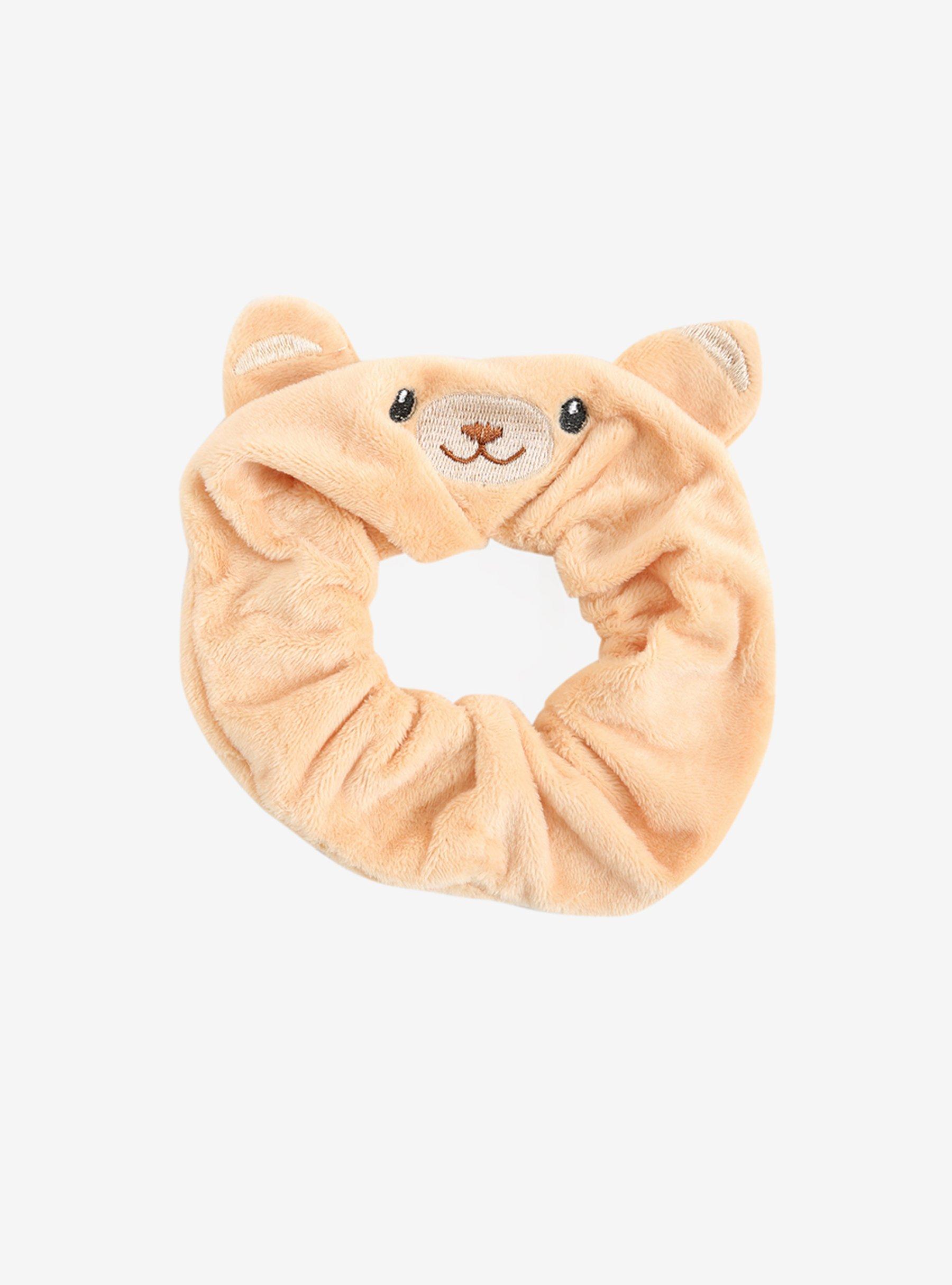 Fuzzy Bear Scrunchie, , alternate