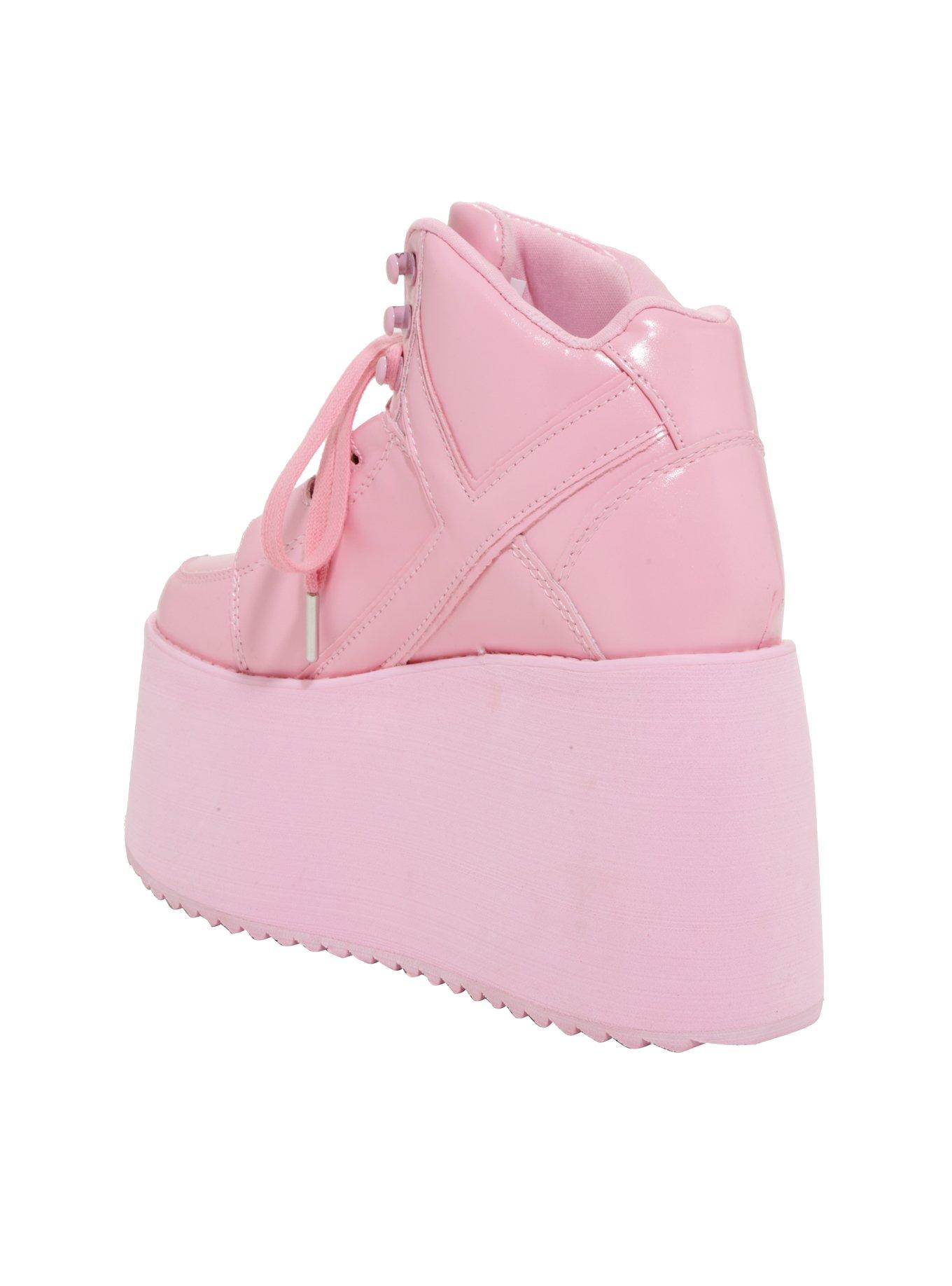YRU Qozmo Hi-Pink Platform Sneakers, , alternate