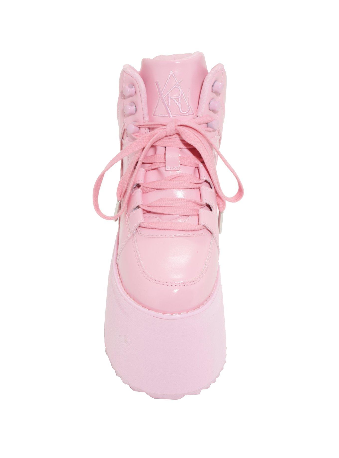 YRU Qozmo Hi-Pink Platform Sneakers, , alternate