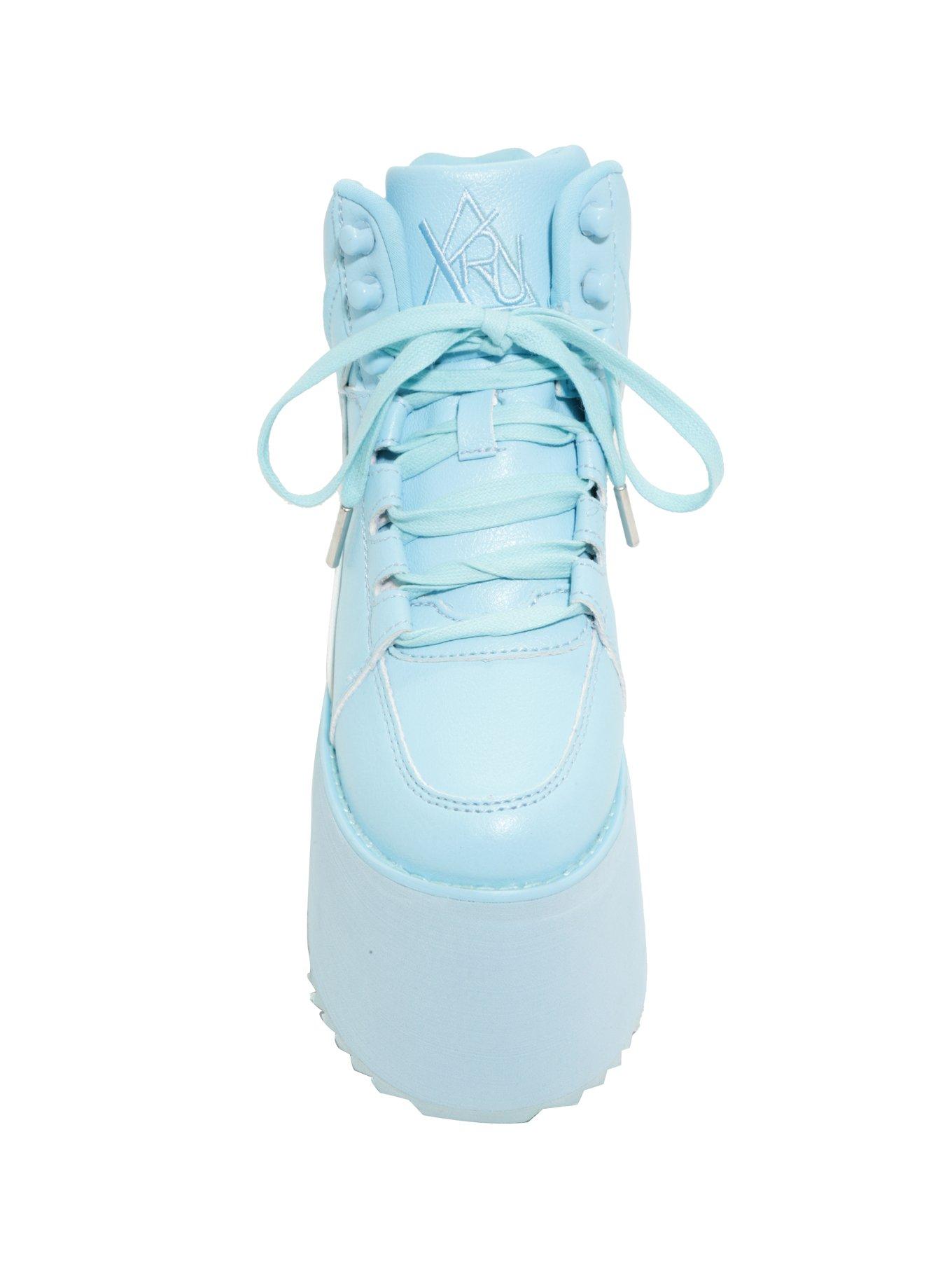 YRU Qozmo Hi-Blue Platform Sneakers, , alternate