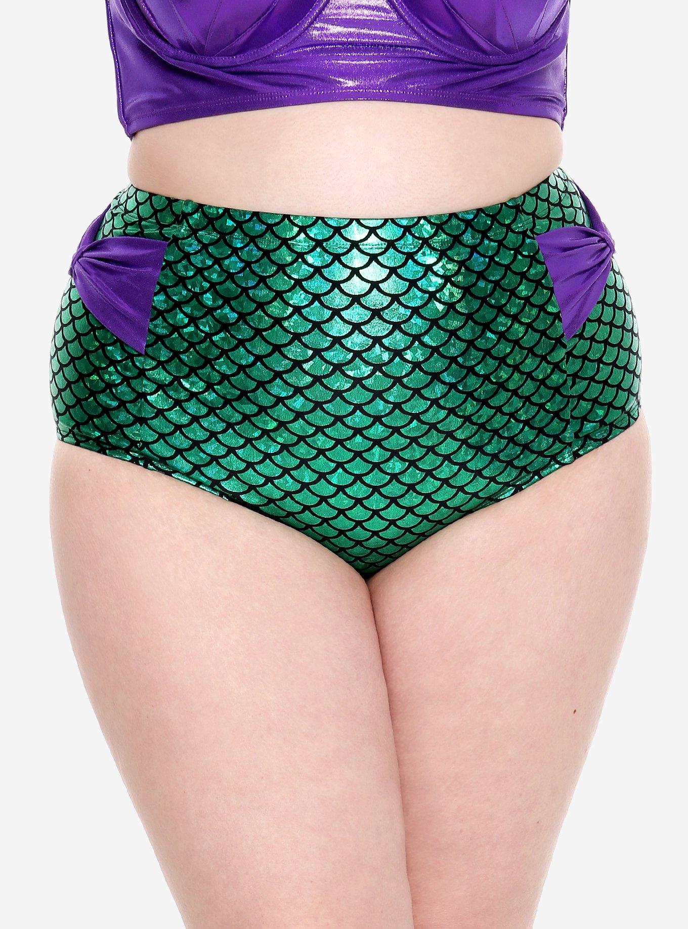 Disney The Little Mermaid Ariel Swim Bottoms Plus Size, GREEN, alternate