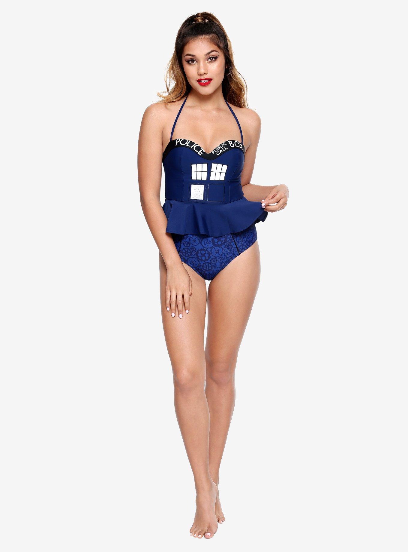 Doctor Who Peplum Swim Top, , alternate