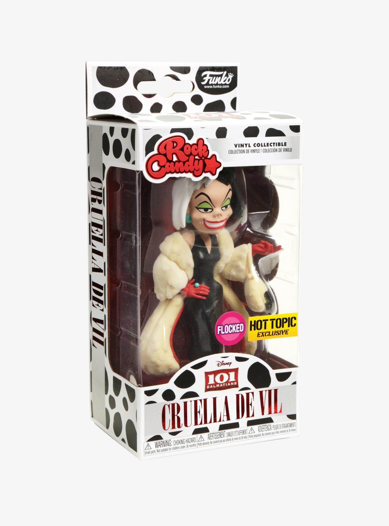 Funko Disney 101 Dalmatians Rock Candy Cruella De Vil (Flocked) Vinyl Figure Hot Topic Exclusive, , alternate