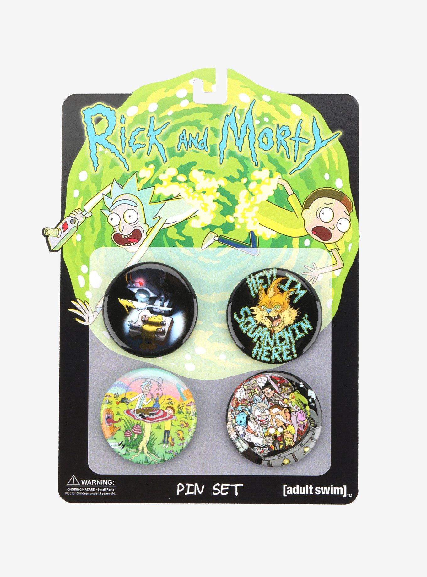 Rick And Morty Art Pin Set, , alternate