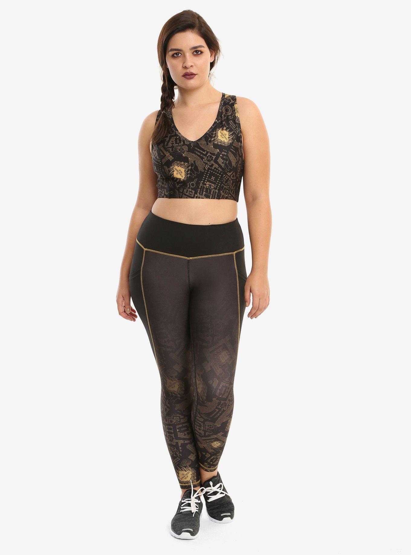 Harry Potter Marauder's Map Sports Bra Plus Size, , alternate