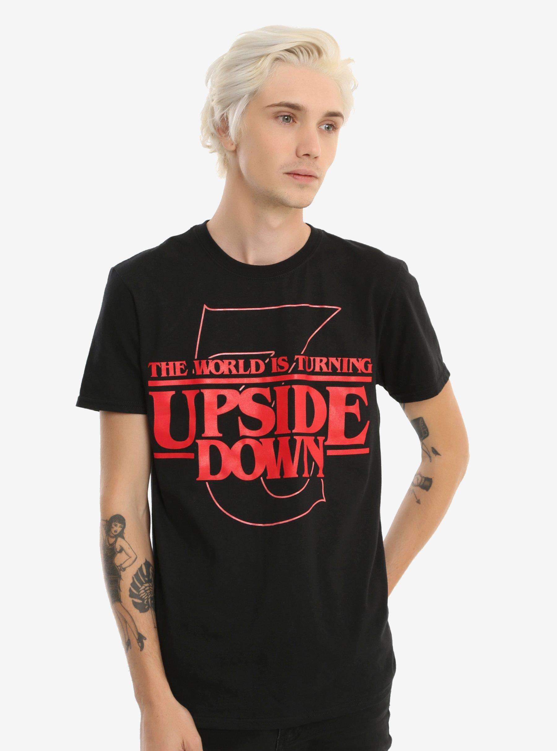 Stranger Things Upside Down Glow Logo T-Shirt, , alternate