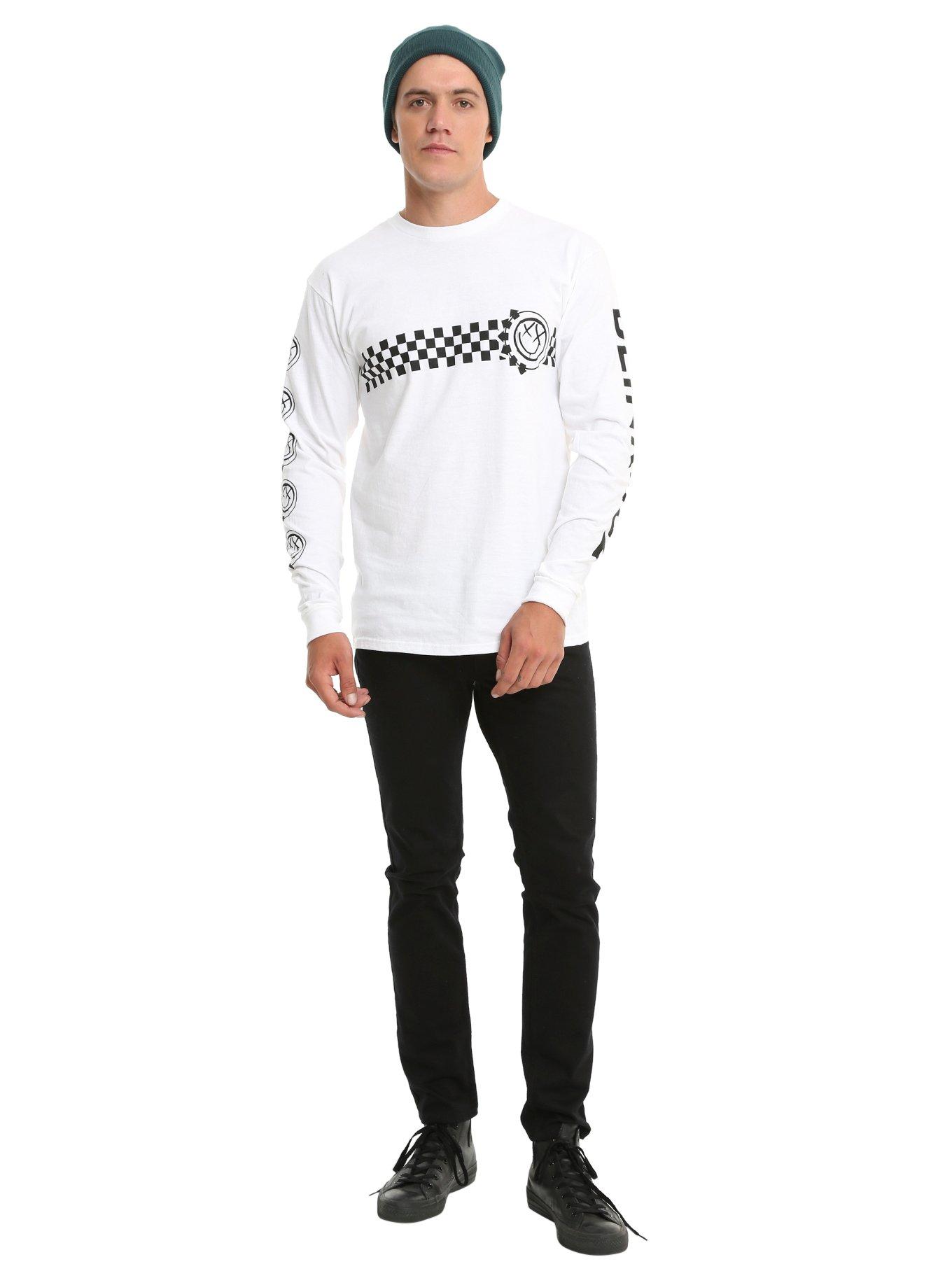 Blink 182 Checkered Long-Sleeve T-Shirt, , alternate