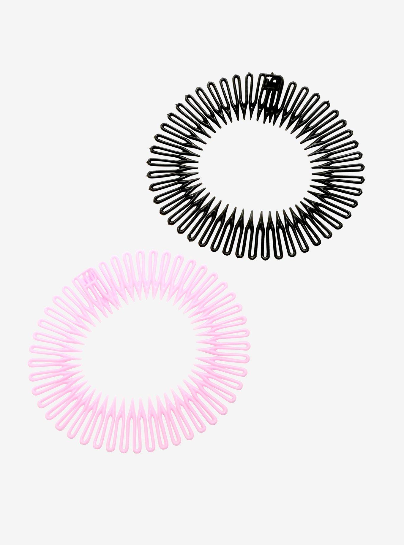 Blackheart Pink & Black Zigzag Headband Set, , alternate