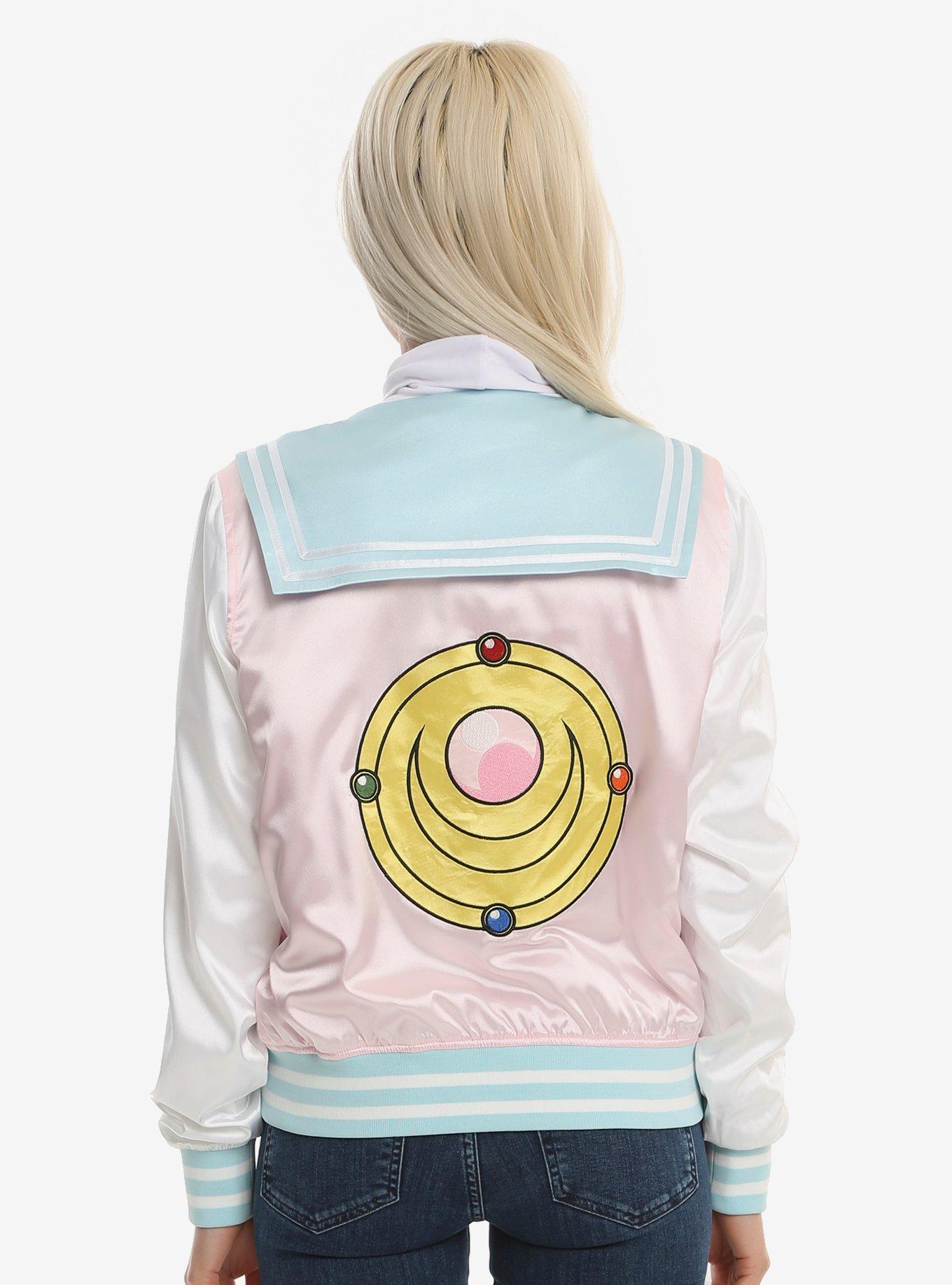 Sailor Moon Transformation Brooch Girls Satin Souvenir Jacket, , alternate