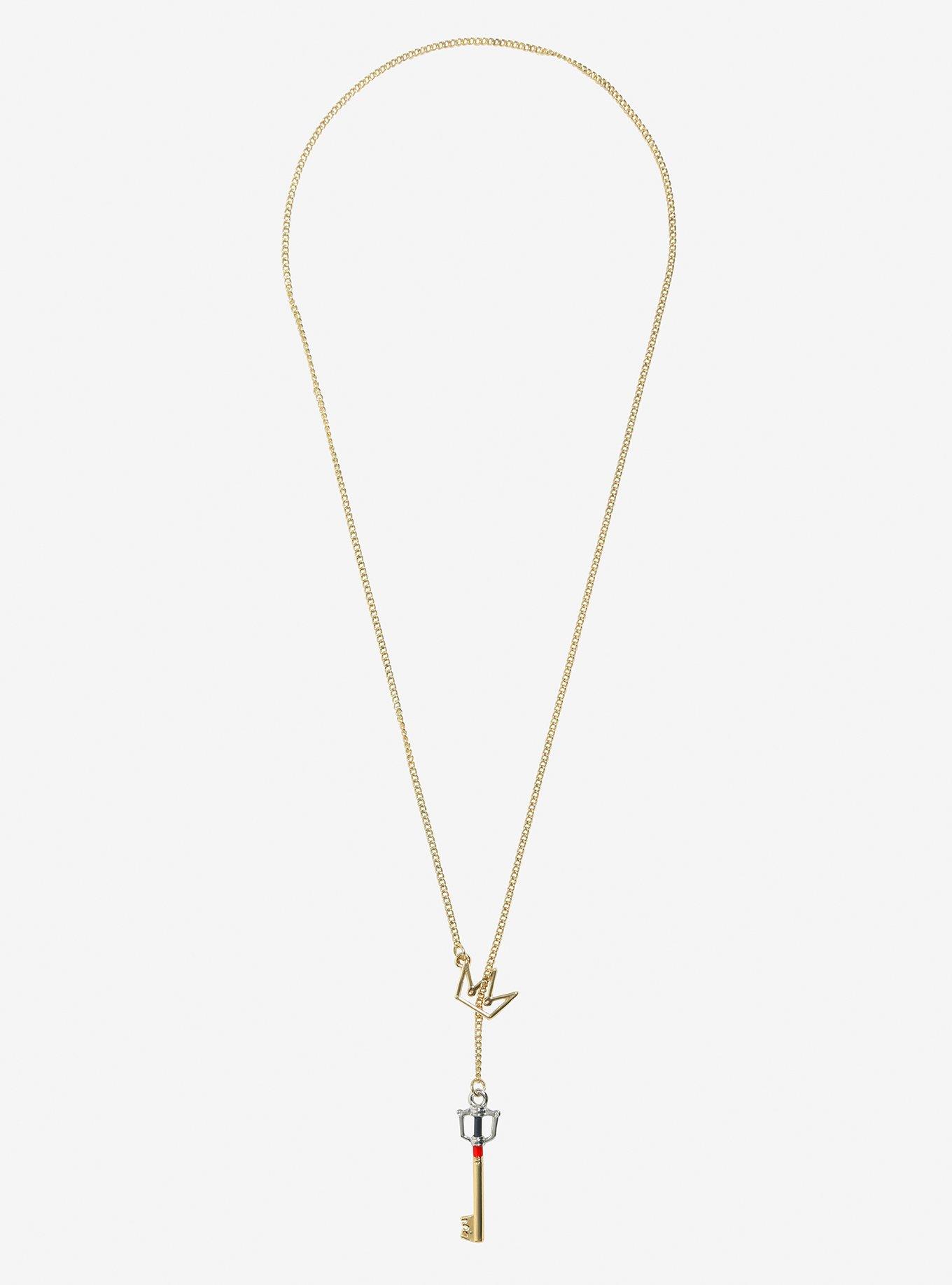 Disney Kingdom Hearts Key Crown Pull Through Necklace, , alternate