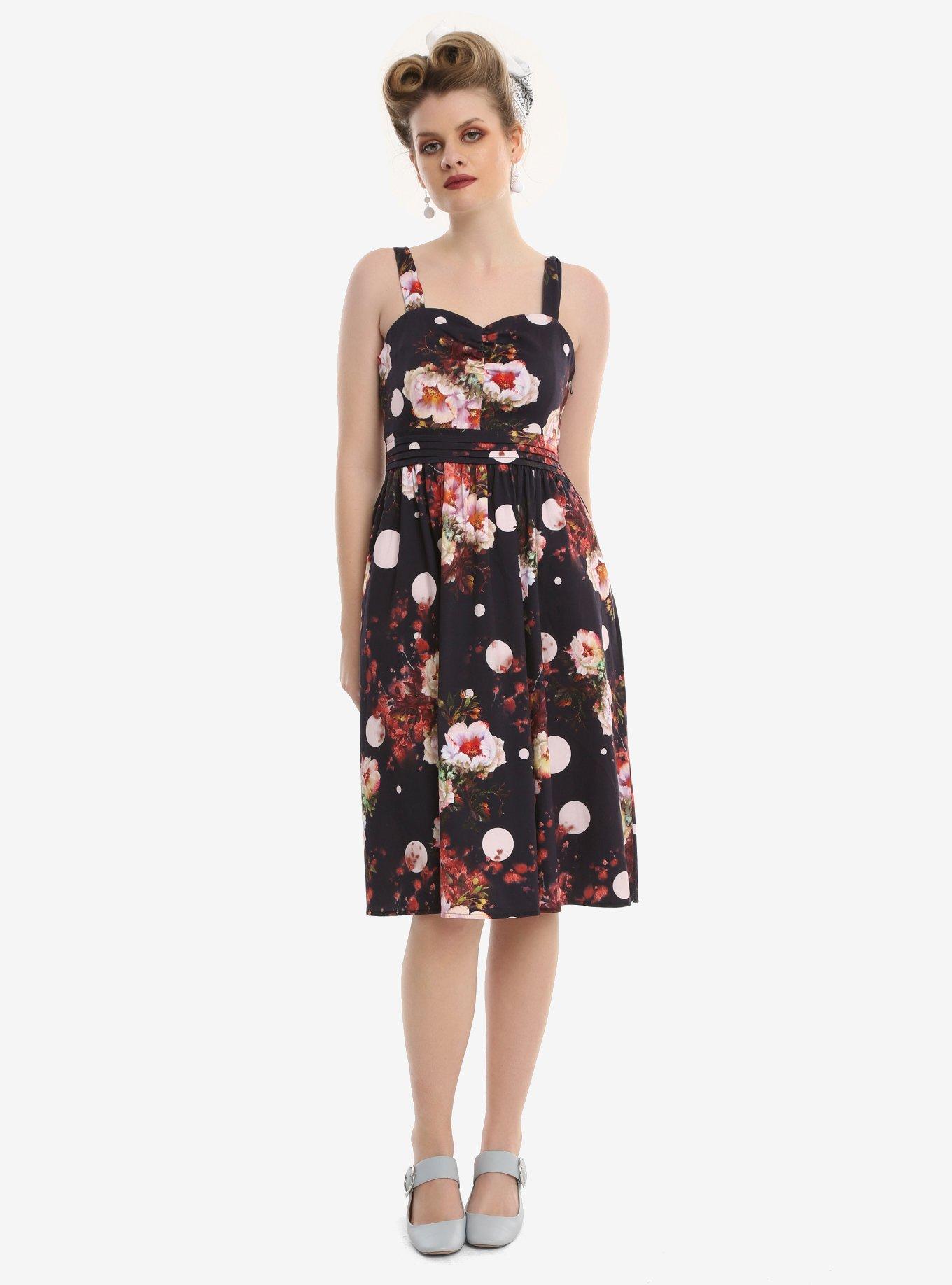 Floral & Dots Swing Dress, , alternate