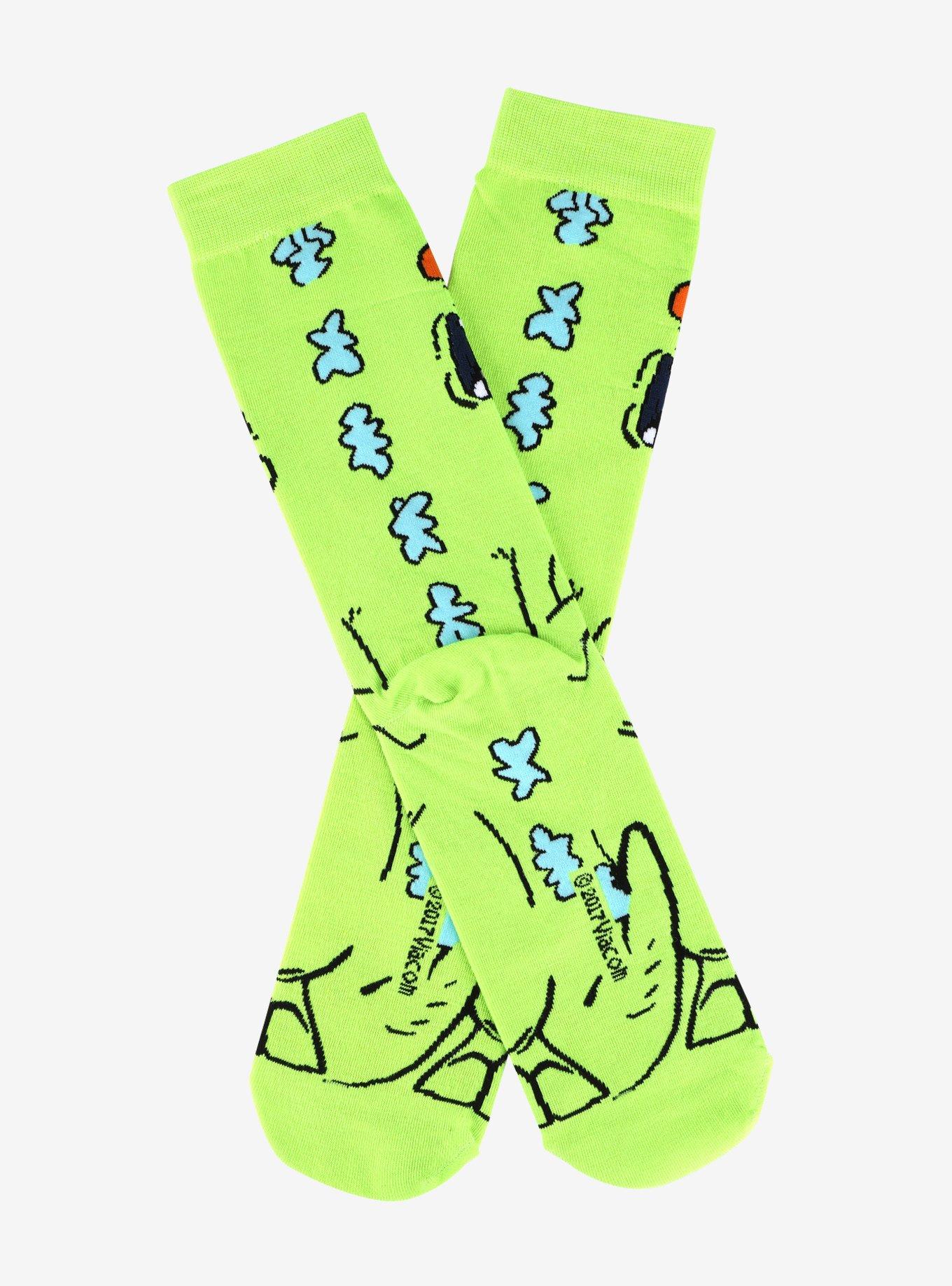 Rugrats Reptar Crew Socks, , alternate